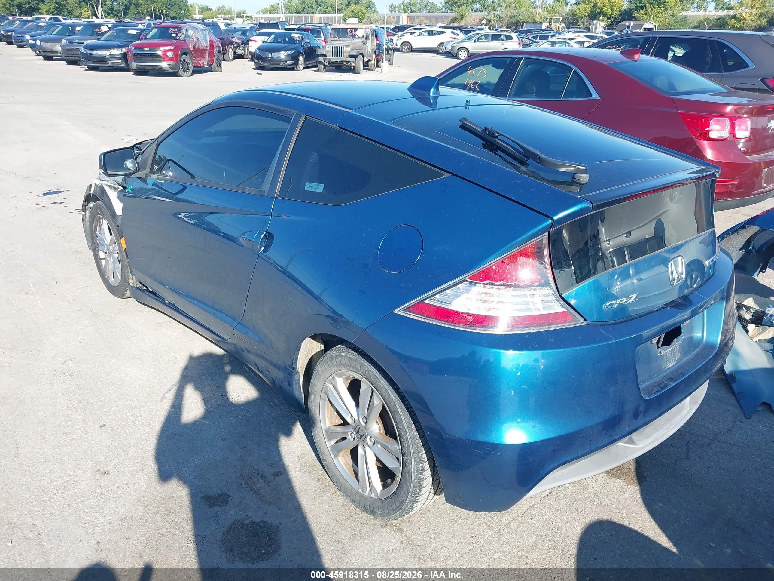 2011 Honda Cr-z Ex Blue vin: JHMZF1D66BS005073