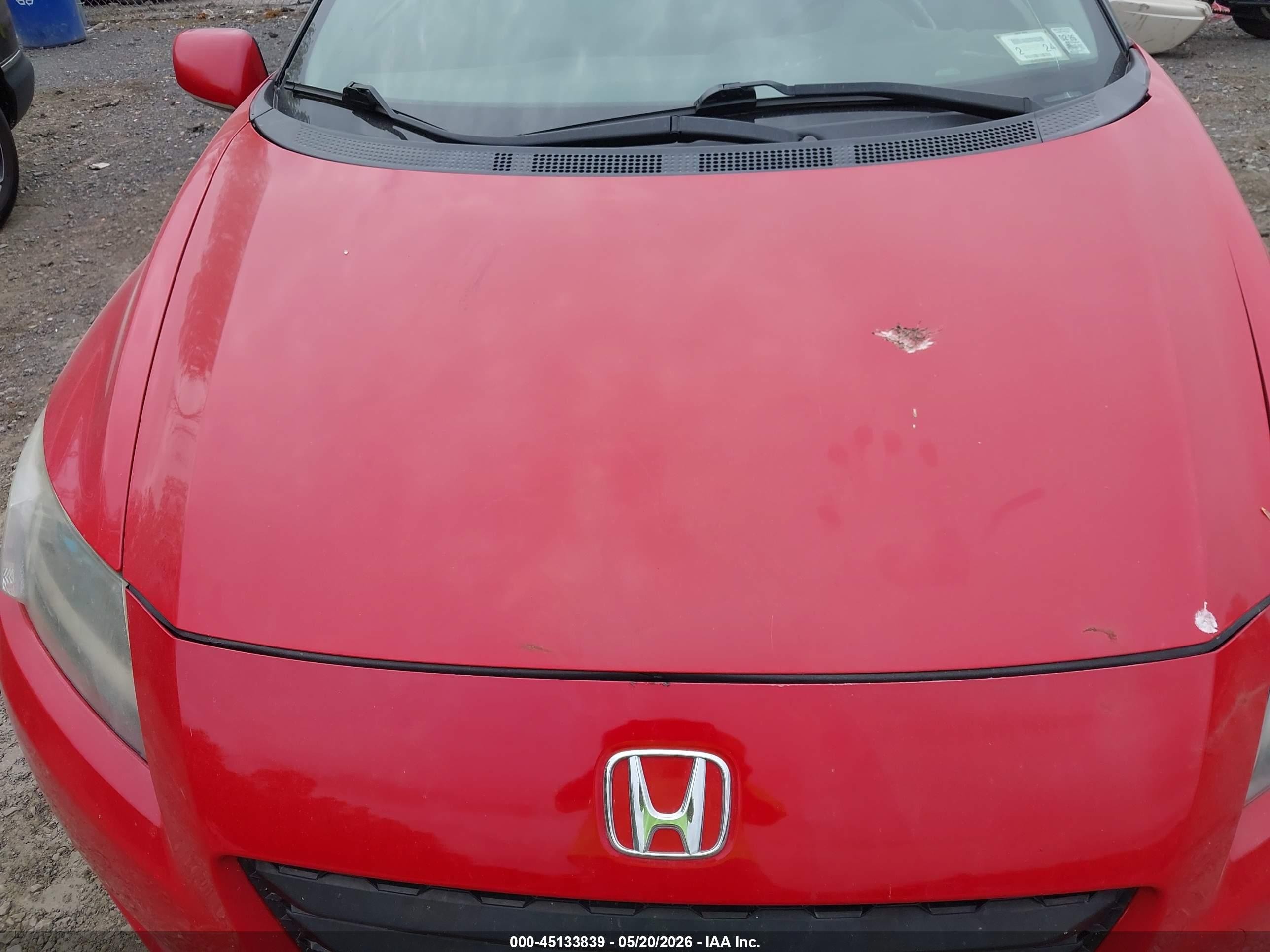 2012 Honda Cr-z Ex Red vin: JHMZF1D66CS002496