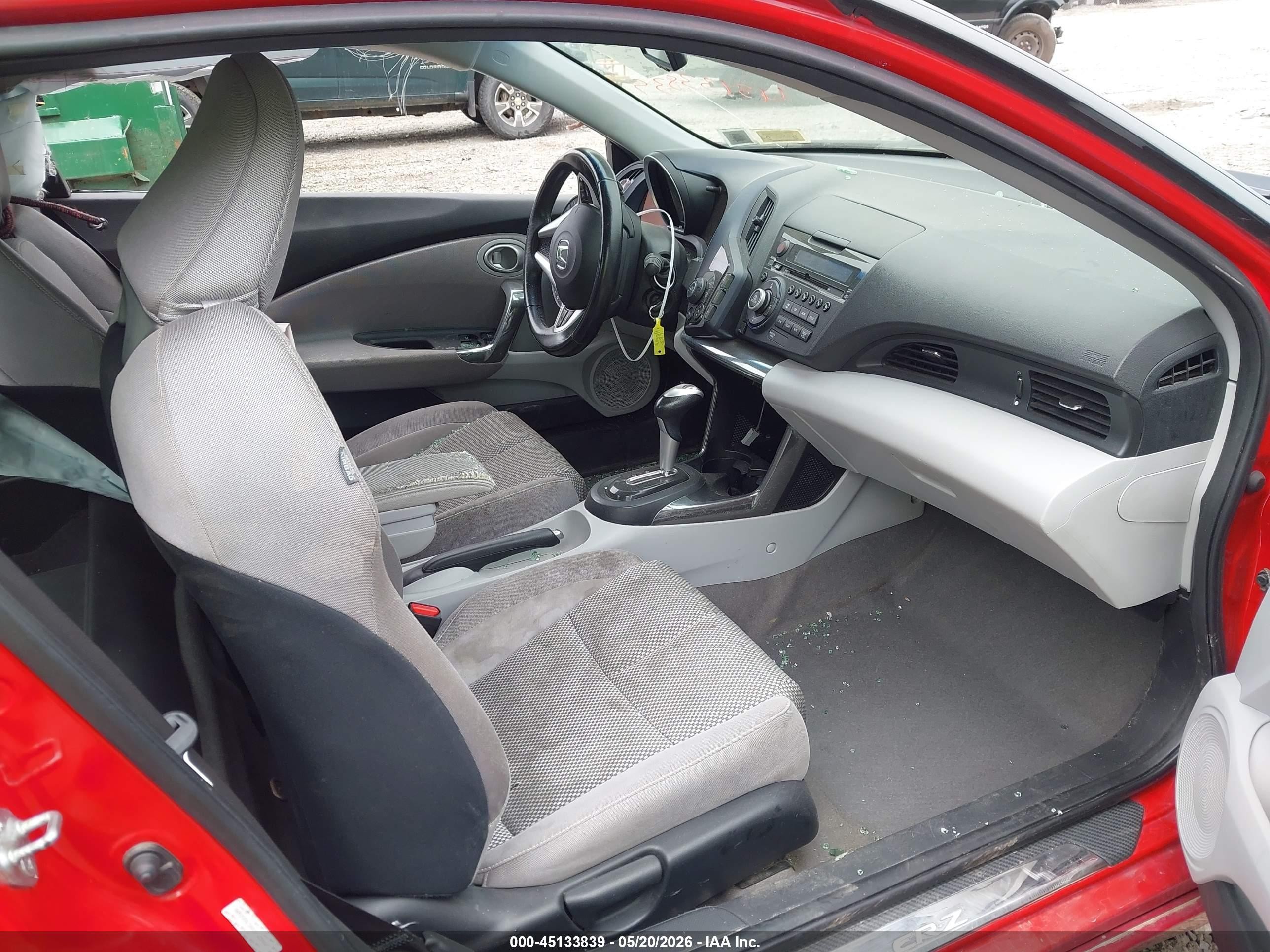 2012 Honda Cr-z Ex Red vin: JHMZF1D66CS002496