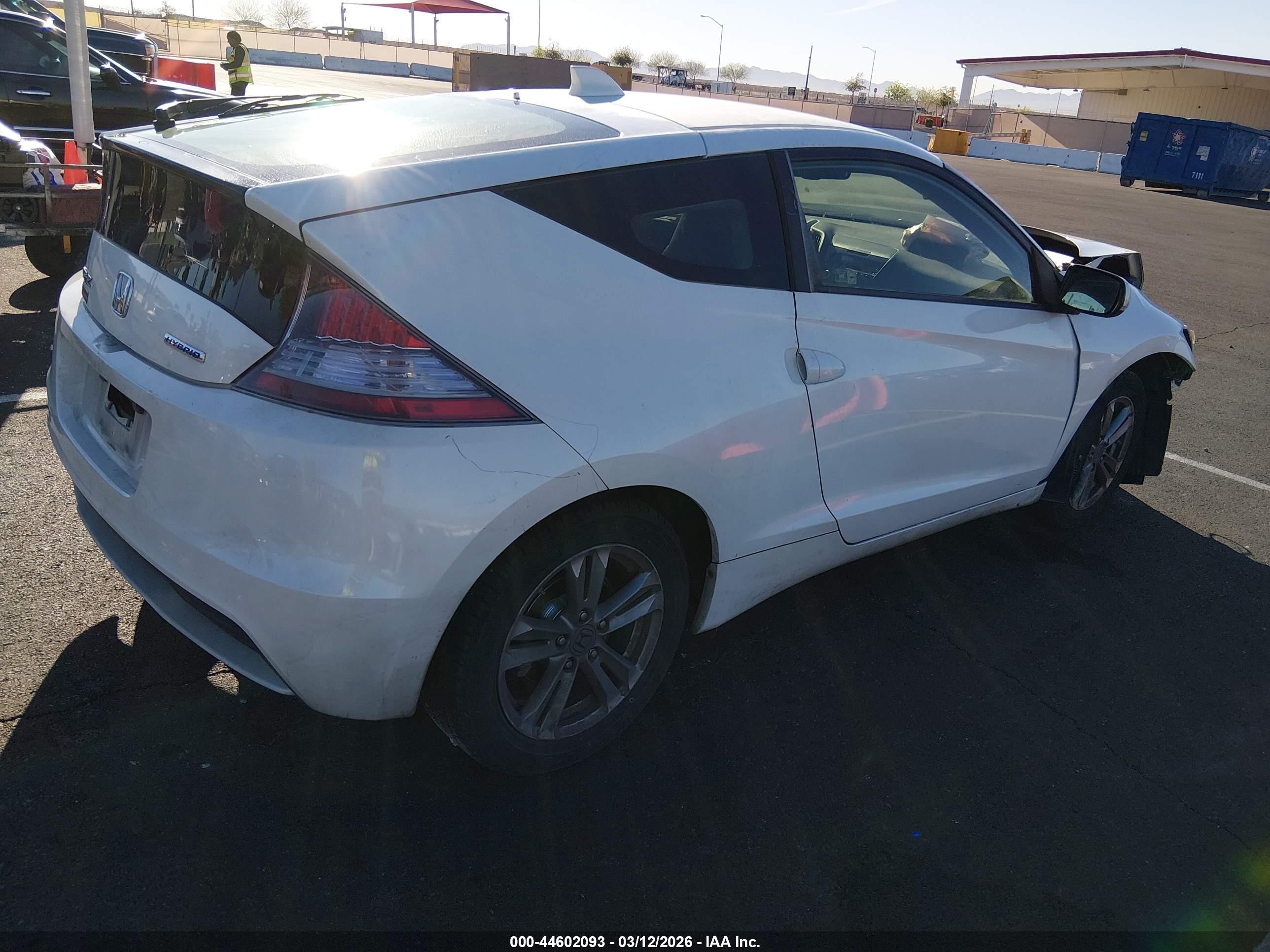 2013 Honda Cr-z Ex Белый vin: JHMZF1D66DS003505