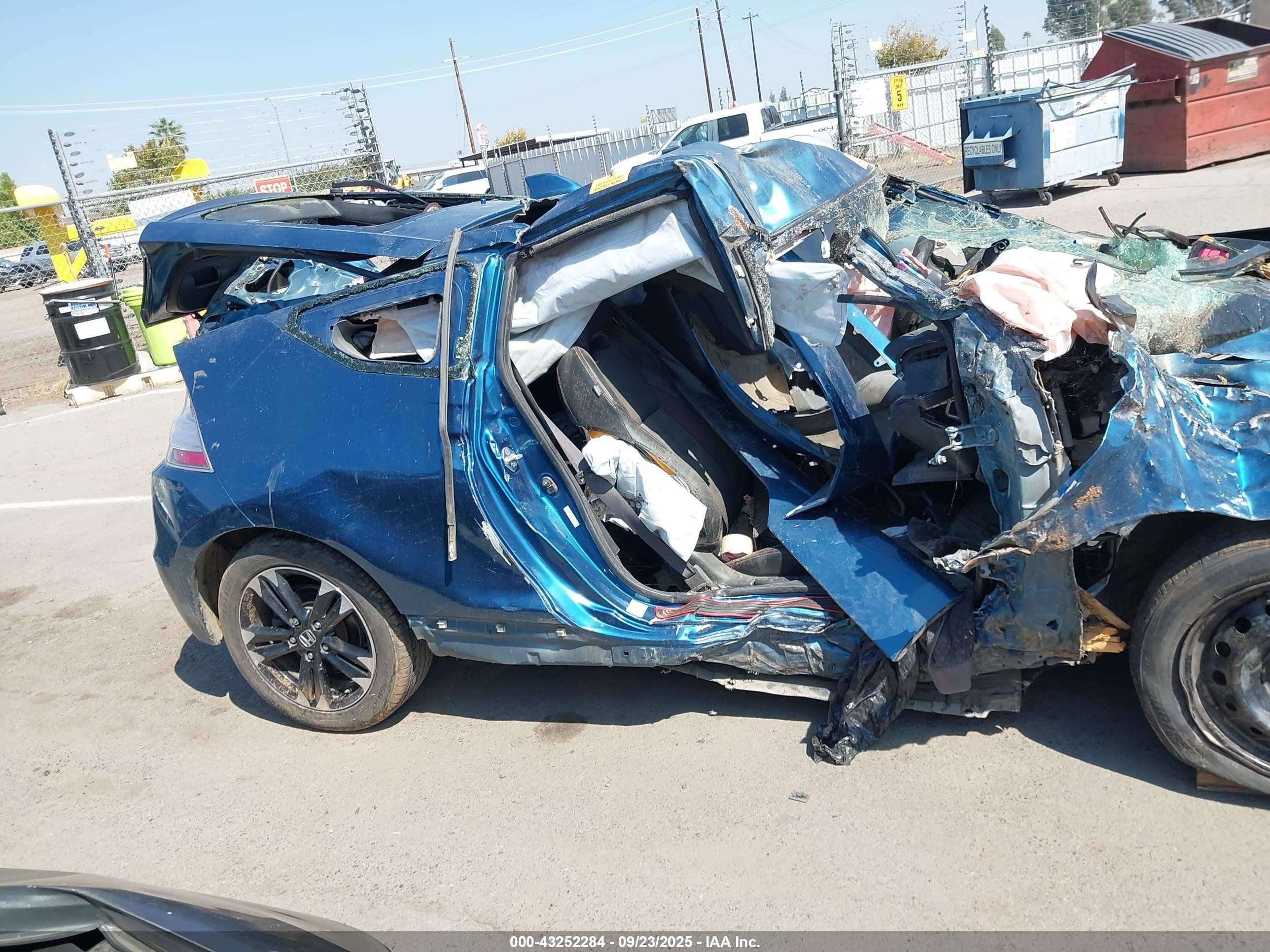 2014 Honda Cr-z Ex Blue vin: JHMZF1D66ES002324