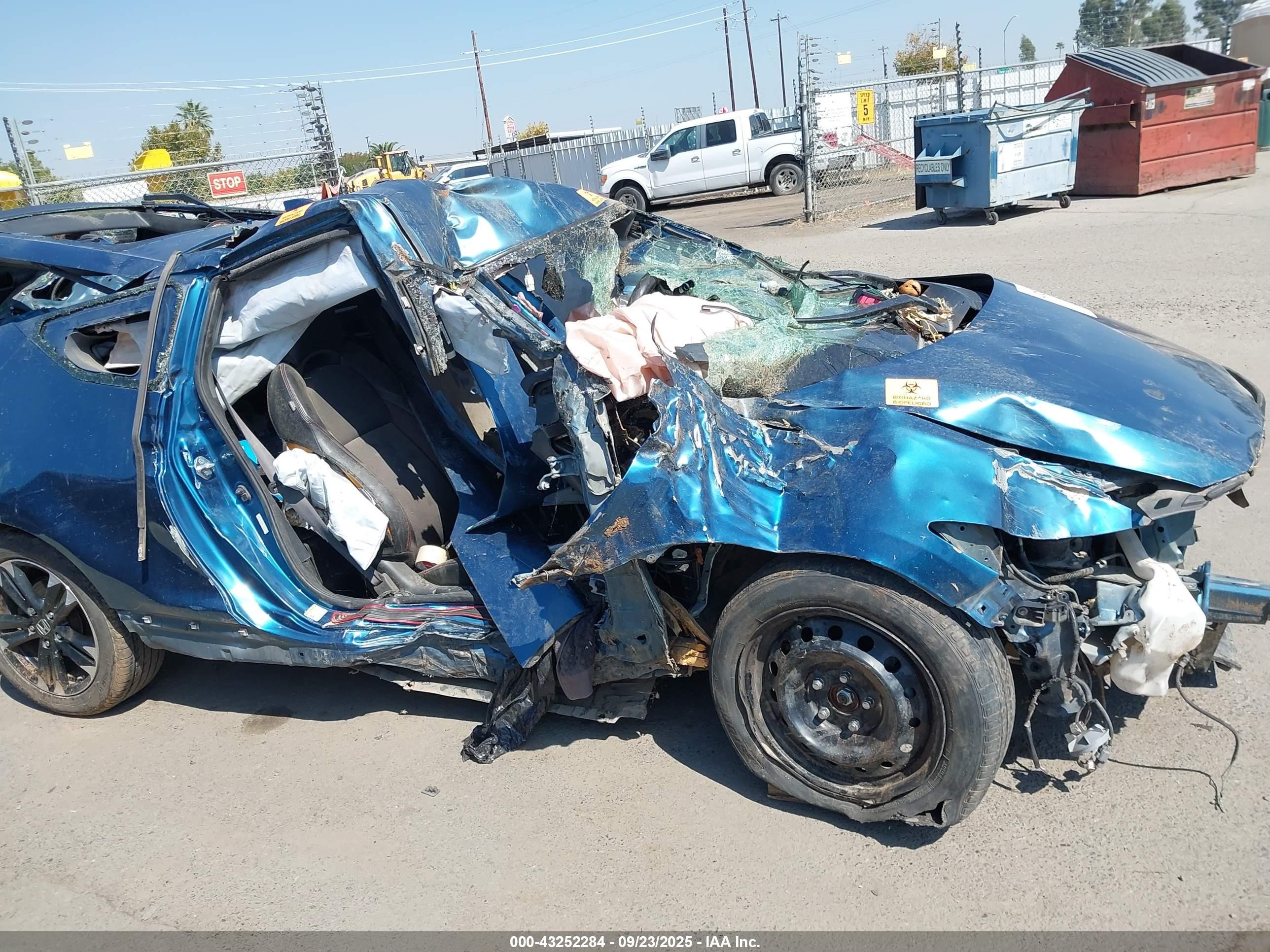 2014 Honda Cr-z Ex Blue vin: JHMZF1D66ES002324