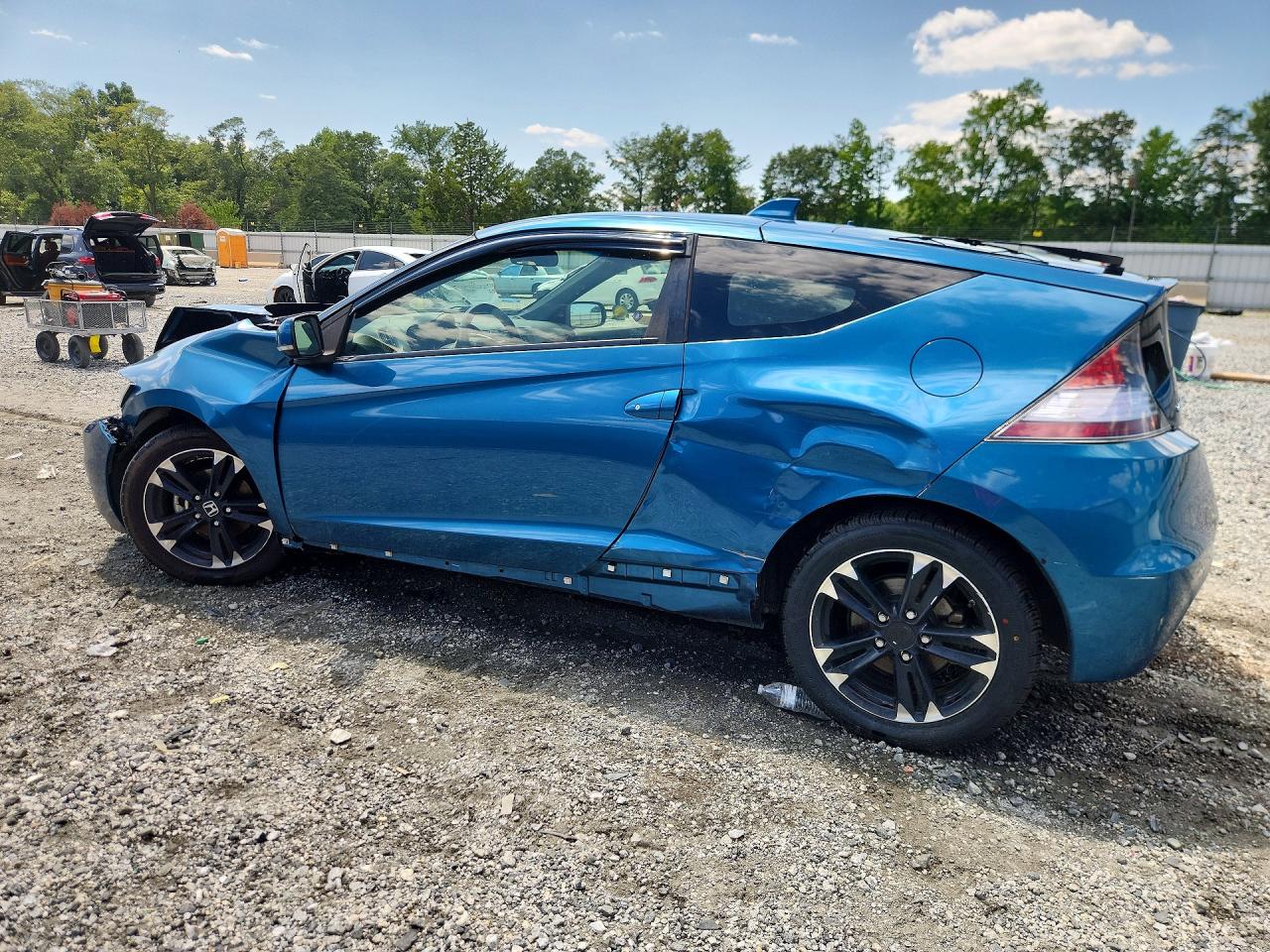 2014 Honda Cr-z Ex Turquoise vin: JHMZF1D66ES002761