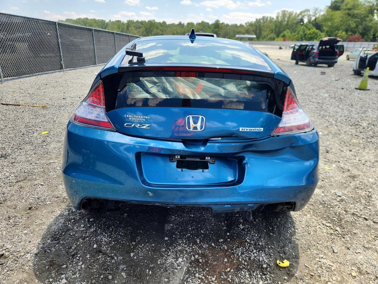 2014 Honda Cr-z Ex Turquoise vin: JHMZF1D66ES002761