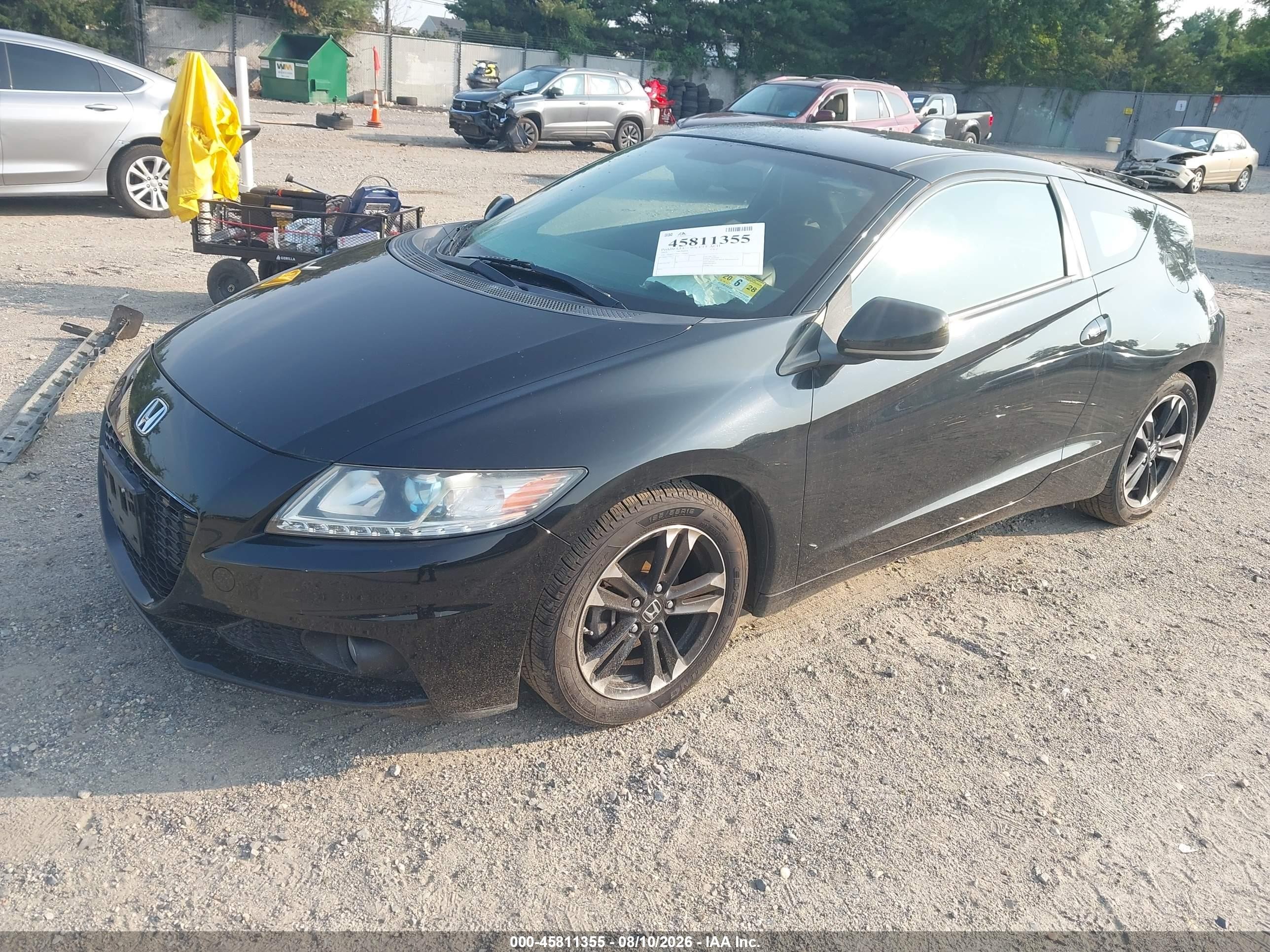 2015 Honda Cr-z Ex Черный vin: JHMZF1D66FS000087