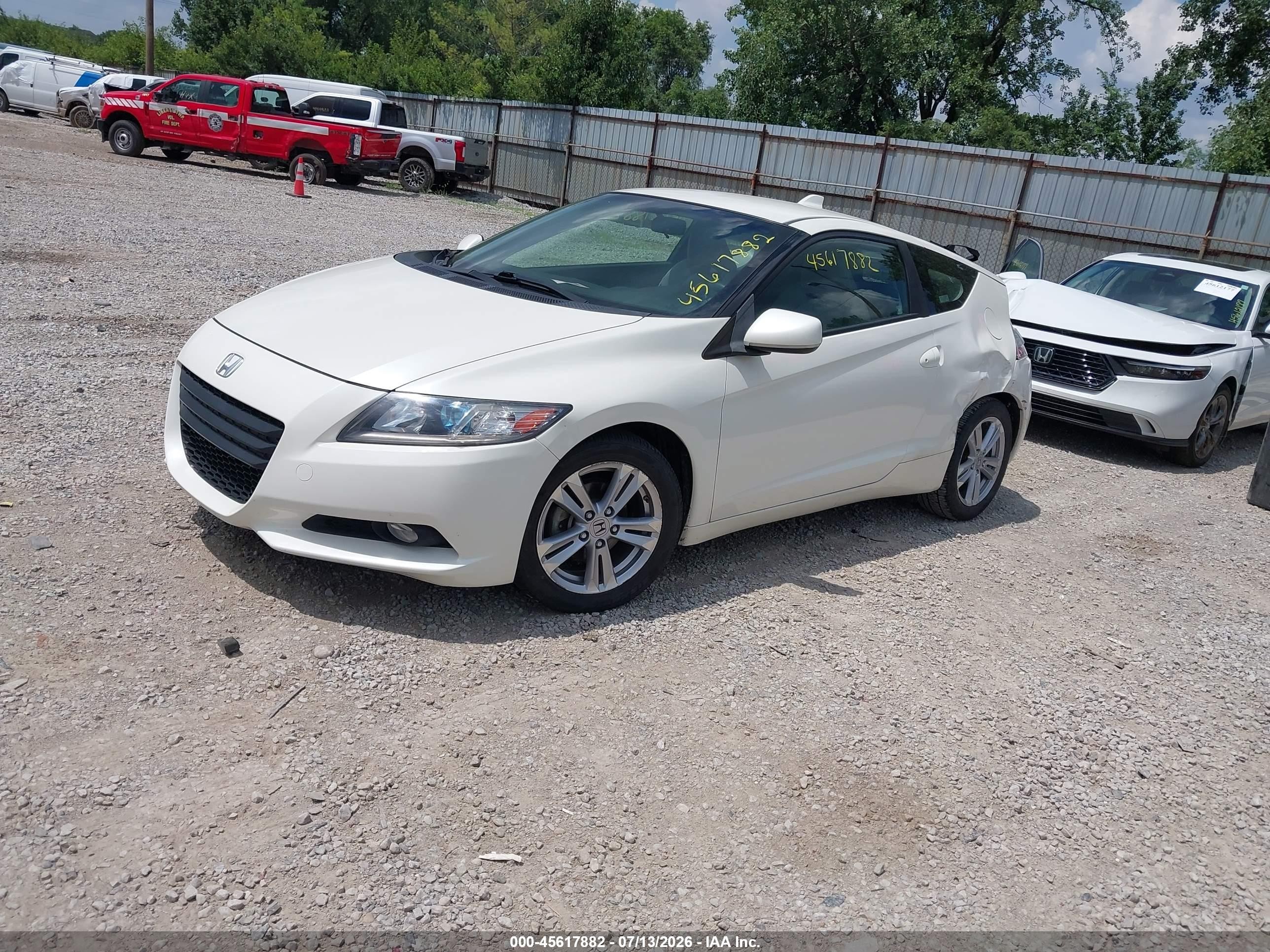 2011 Honda Cr-z Ex White vin: JHMZF1D67BS005809