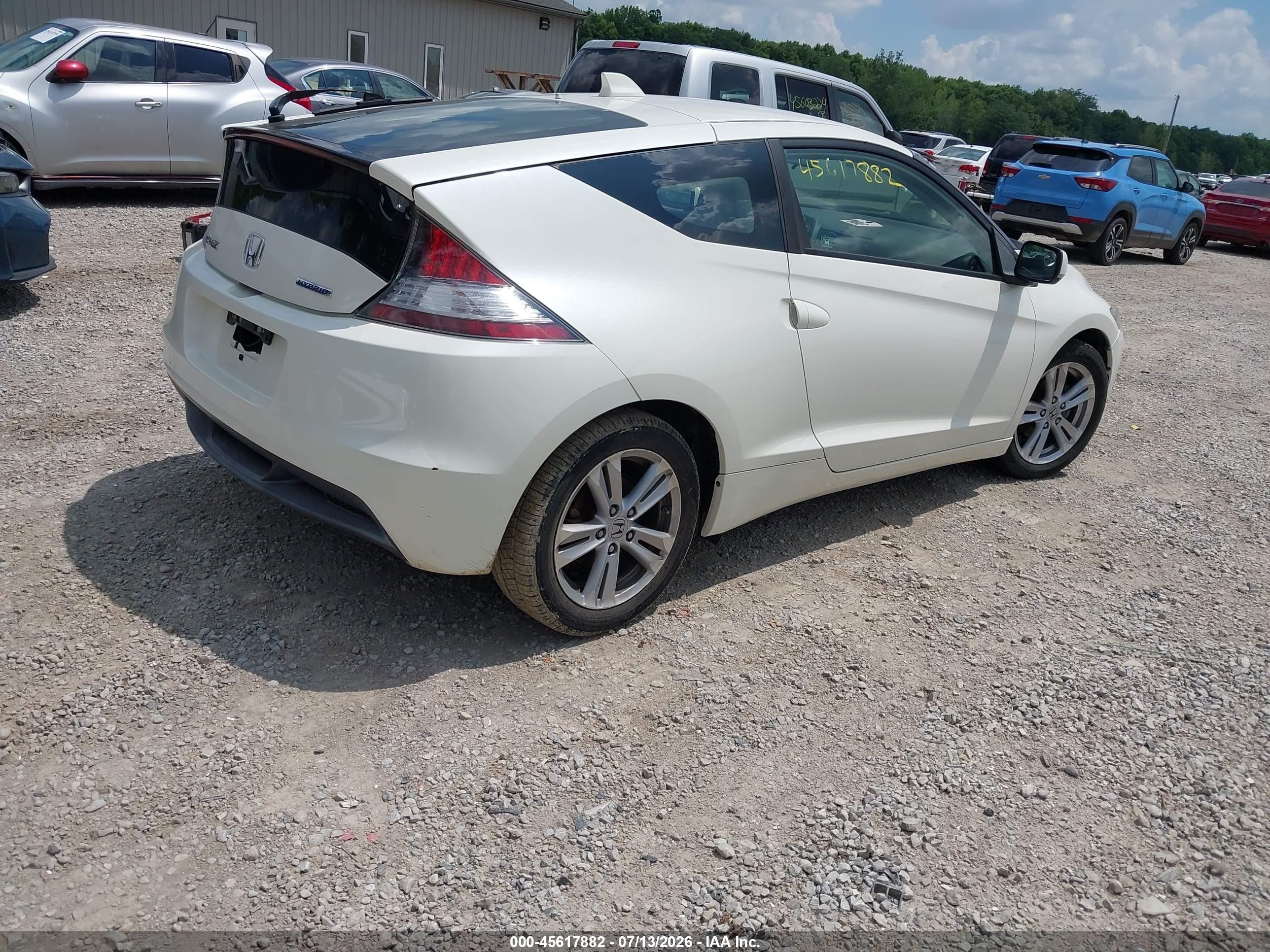 2011 Honda Cr-z Ex White vin: JHMZF1D67BS005809