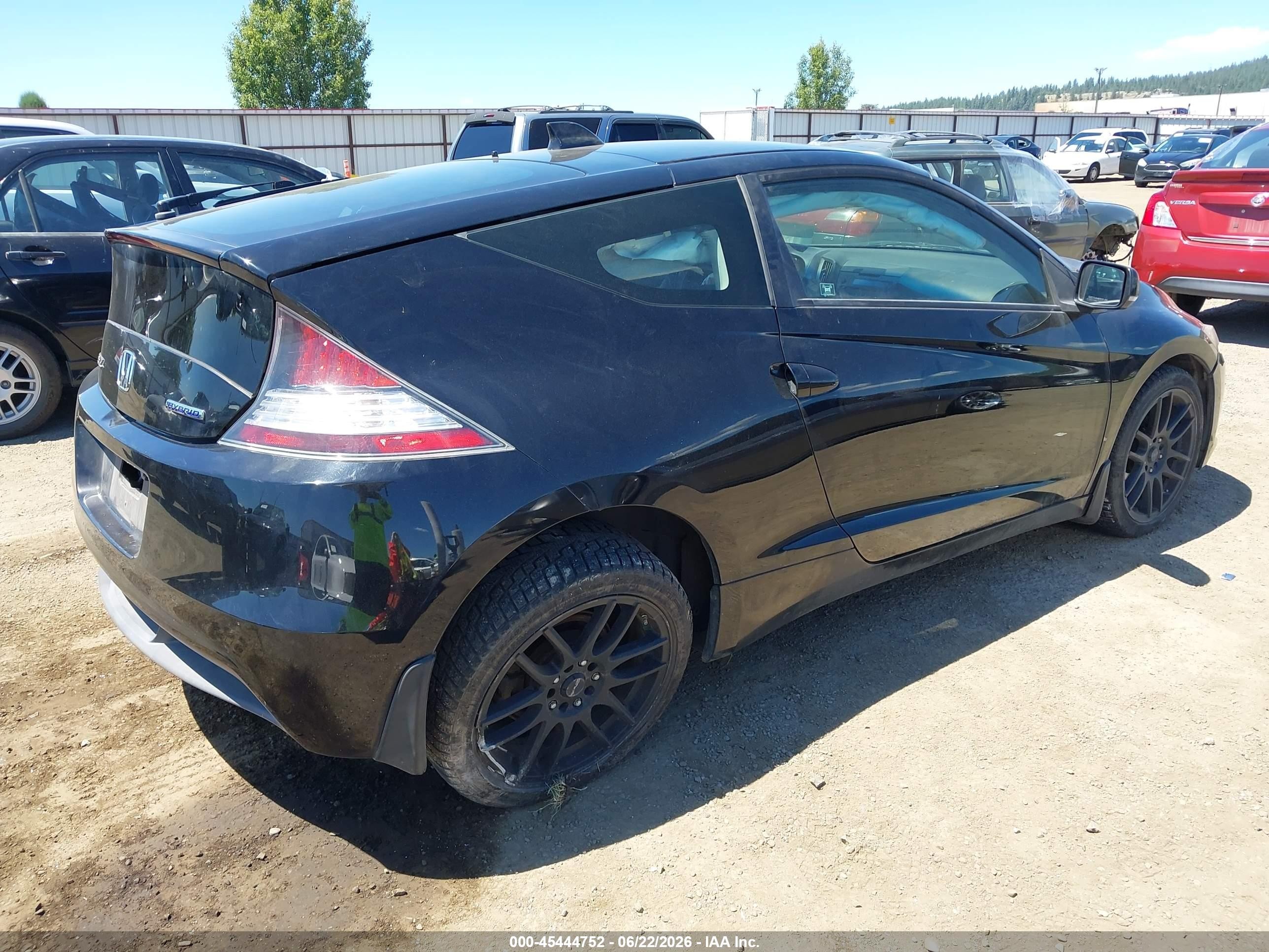 2011 Honda Cr-z Ex Black vin: JHMZF1D67BS013750