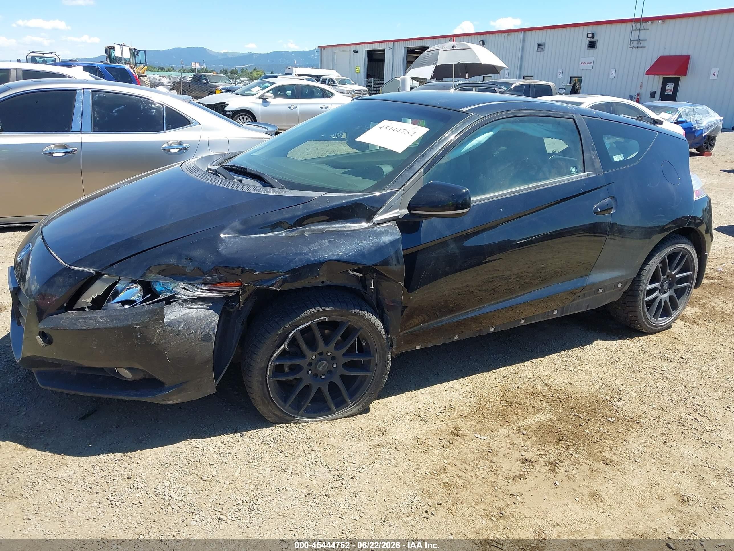 2011 Honda Cr-z Ex Black vin: JHMZF1D67BS013750