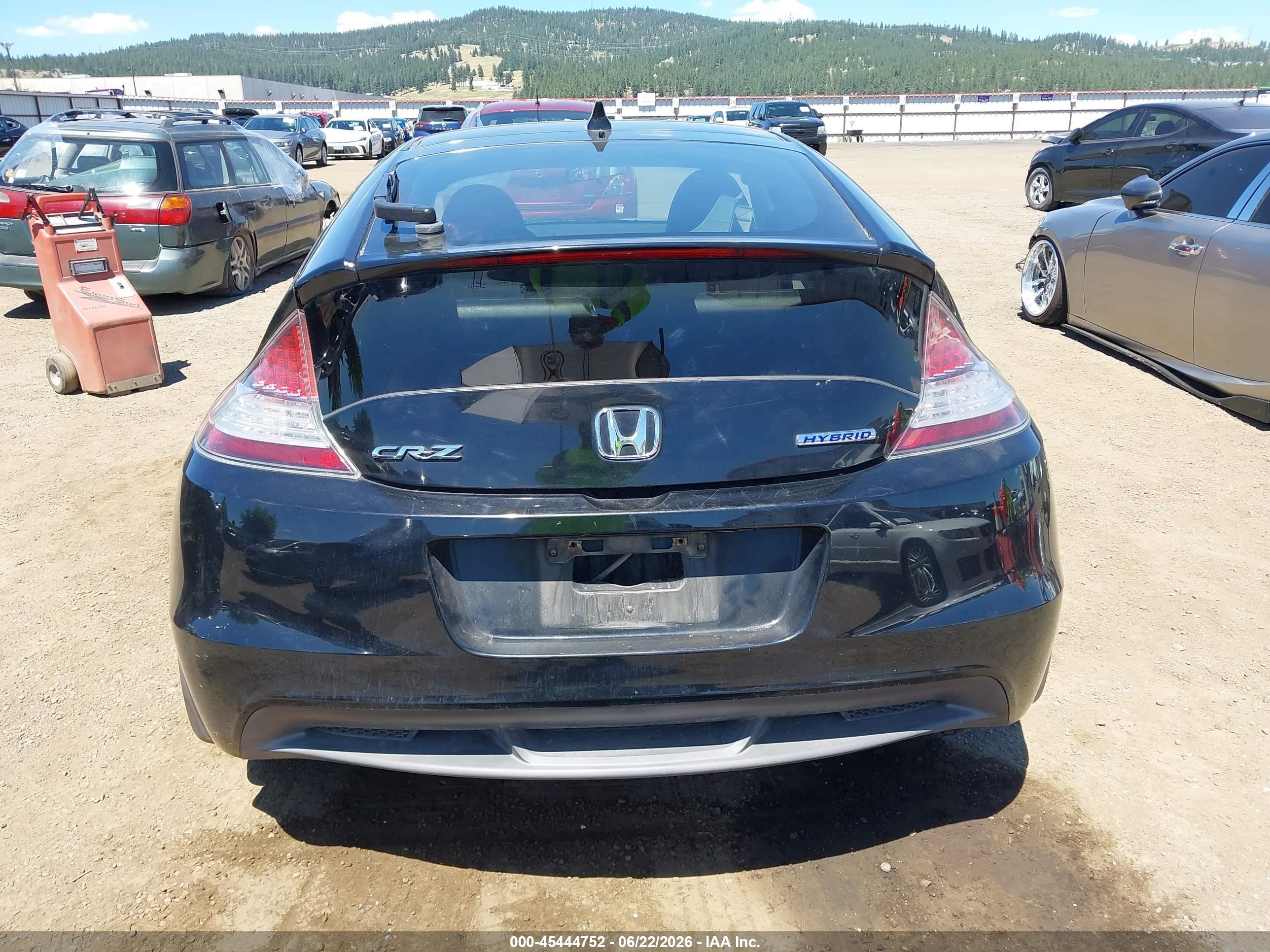 2011 Honda Cr-z Ex Black vin: JHMZF1D67BS013750