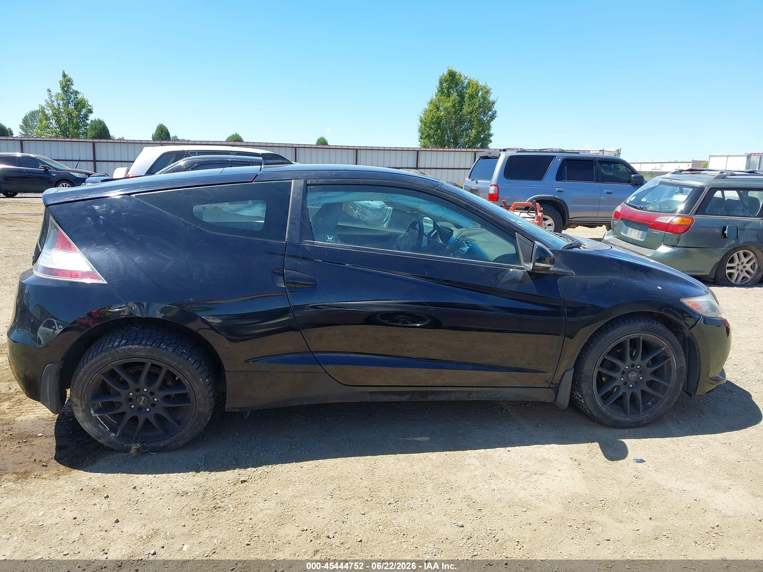 2011 Honda Cr-z Ex Black vin: JHMZF1D67BS013750