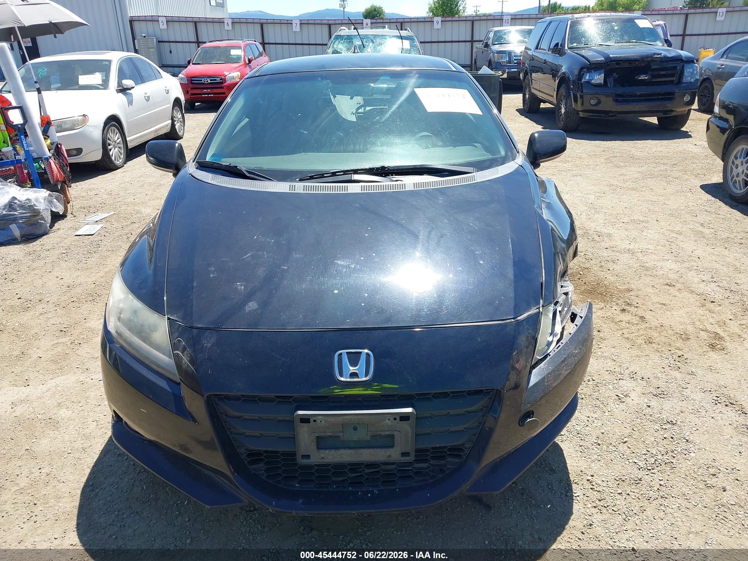 2011 Honda Cr-z Ex Black vin: JHMZF1D67BS013750