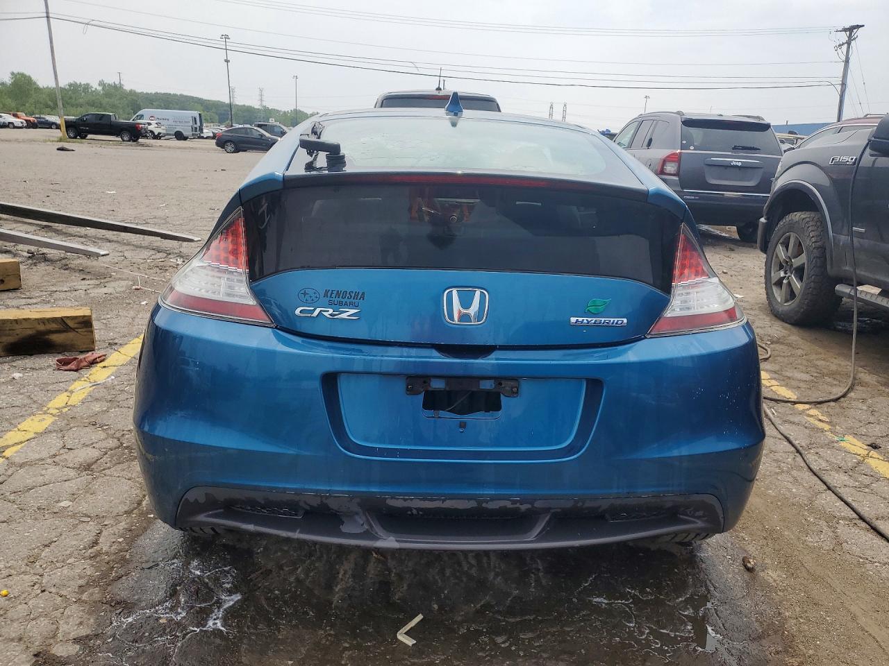 2012 Honda Cr-z Ex Blue vin: JHMZF1D67CS005052