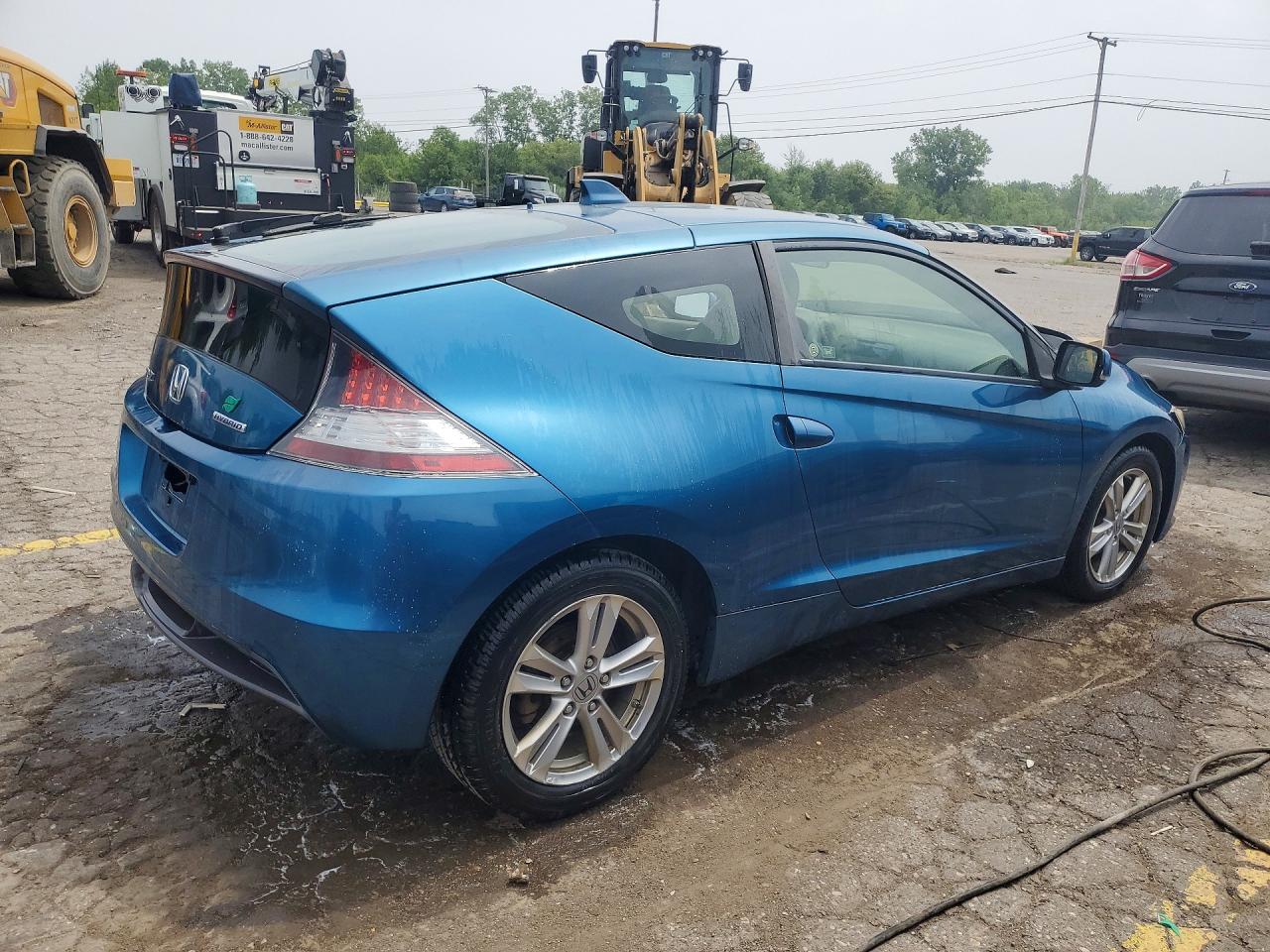 2012 Honda Cr-z Ex Blue vin: JHMZF1D67CS005052