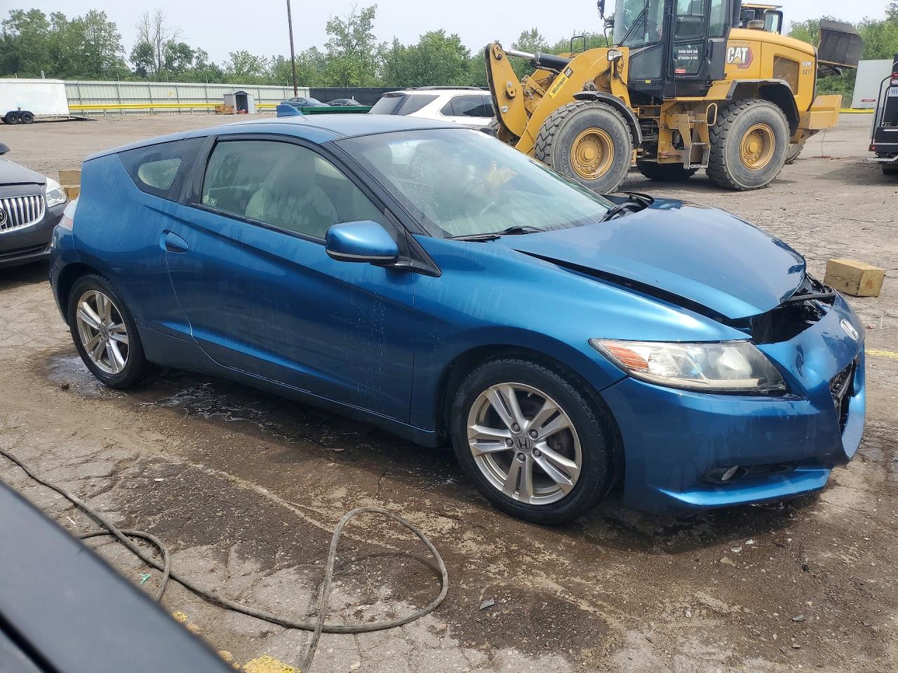 2012 Honda Cr-z Ex Blue vin: JHMZF1D67CS005052