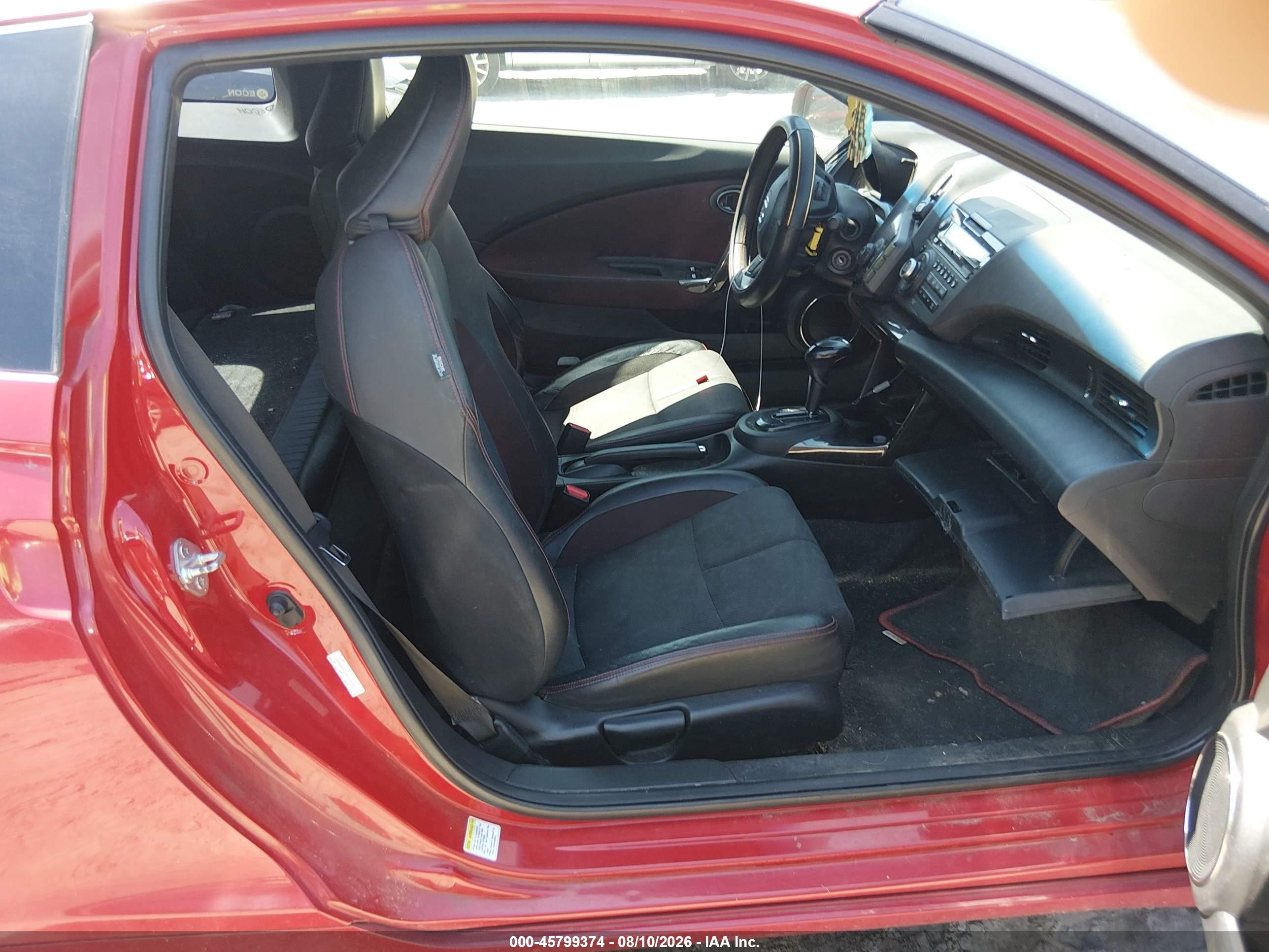 2013 Honda Cr-z Ex Red vin: JHMZF1D67DS002251