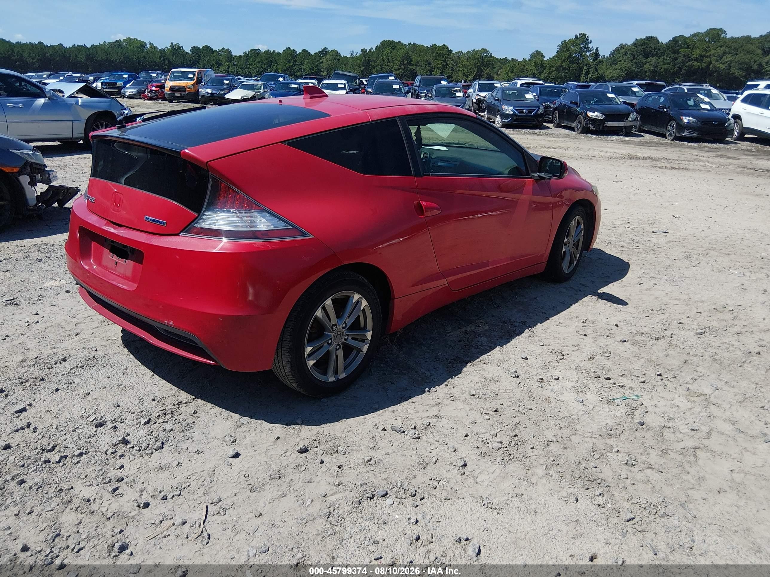 2013 Honda Cr-z Ex Red vin: JHMZF1D67DS002251