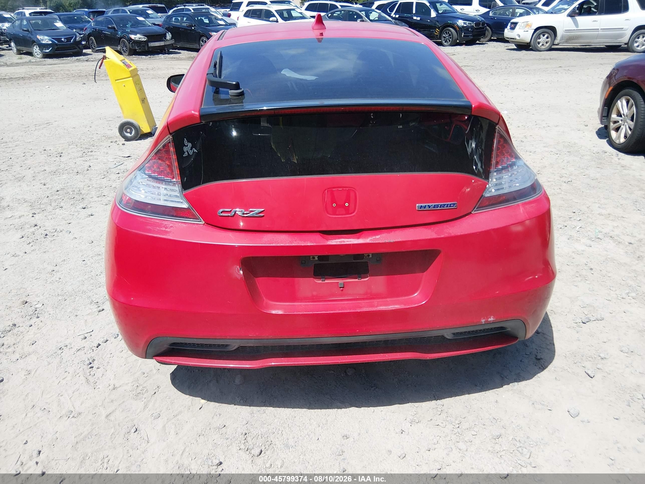 2013 Honda Cr-z Ex Red vin: JHMZF1D67DS002251