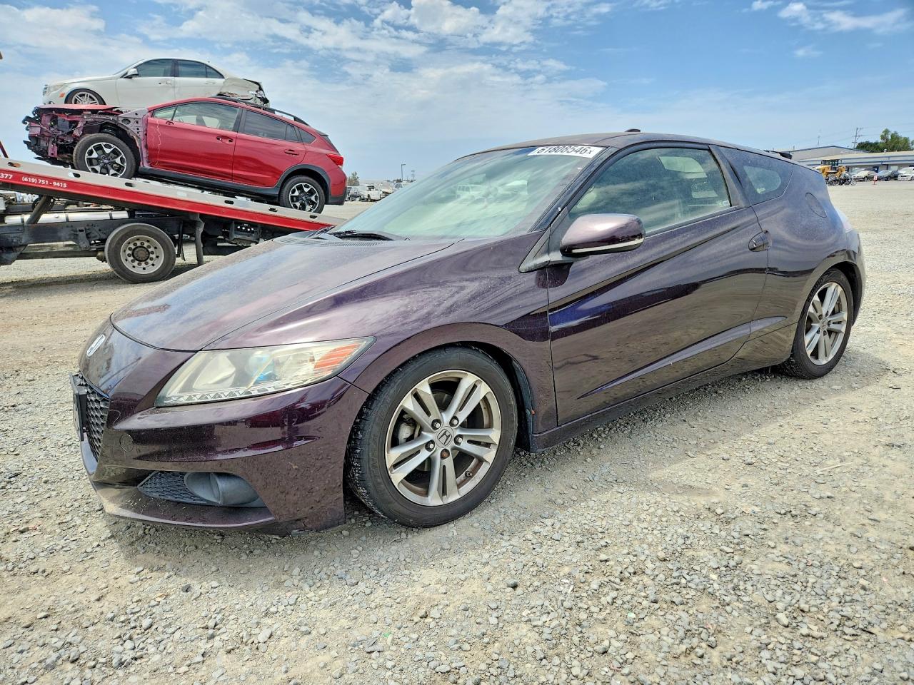 2013 Honda Cr-z Ex Purple vin: JHMZF1D67DS002606