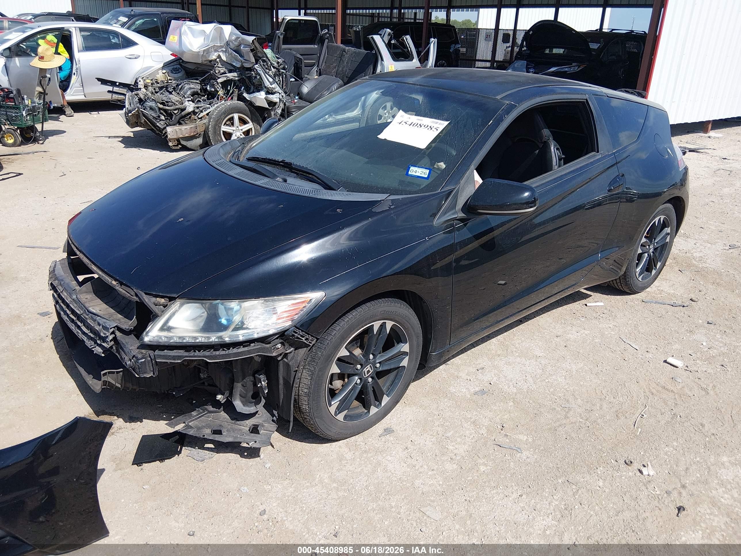 2014 Honda Cr-z Ex Black vin: JHMZF1D67ES002512