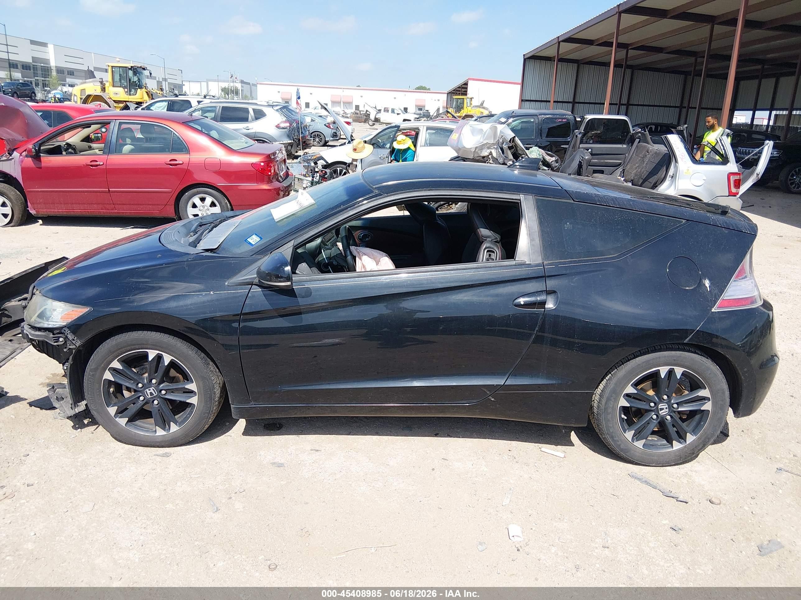 2014 Honda Cr-z Ex Black vin: JHMZF1D67ES002512
