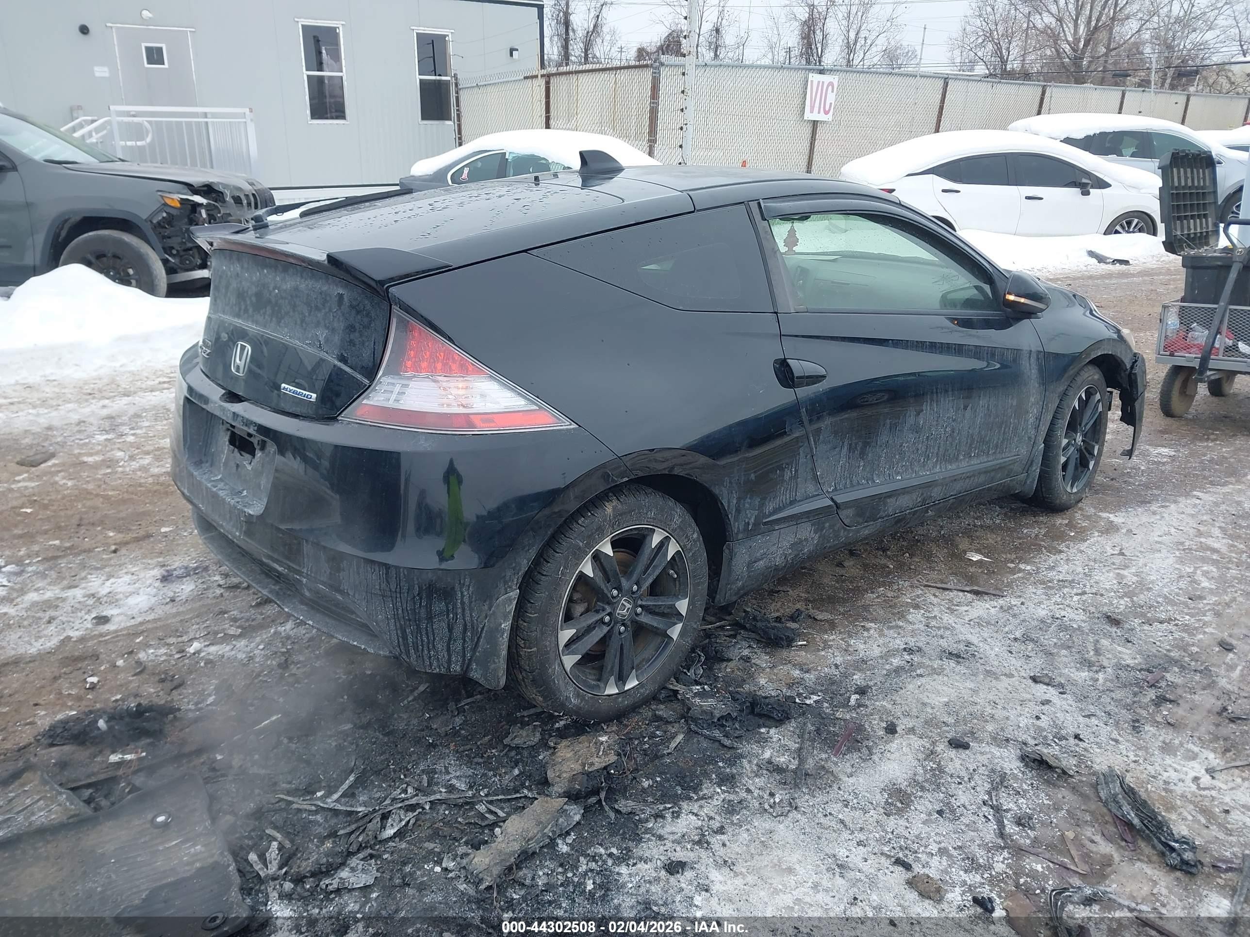 2014 Honda Cr-z Ex Black vin: JHMZF1D67ES003093