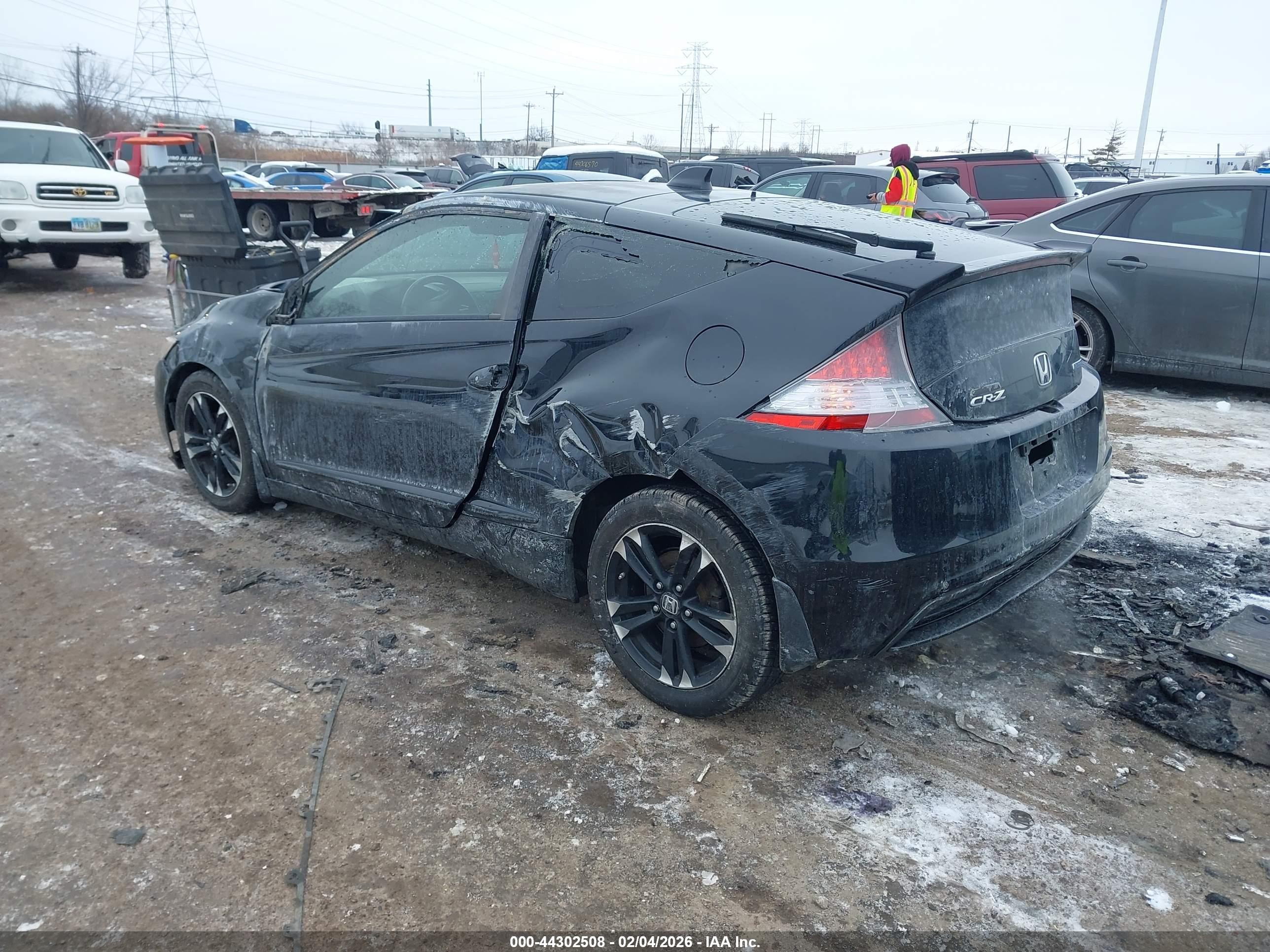 2014 Honda Cr-z Ex Black vin: JHMZF1D67ES003093