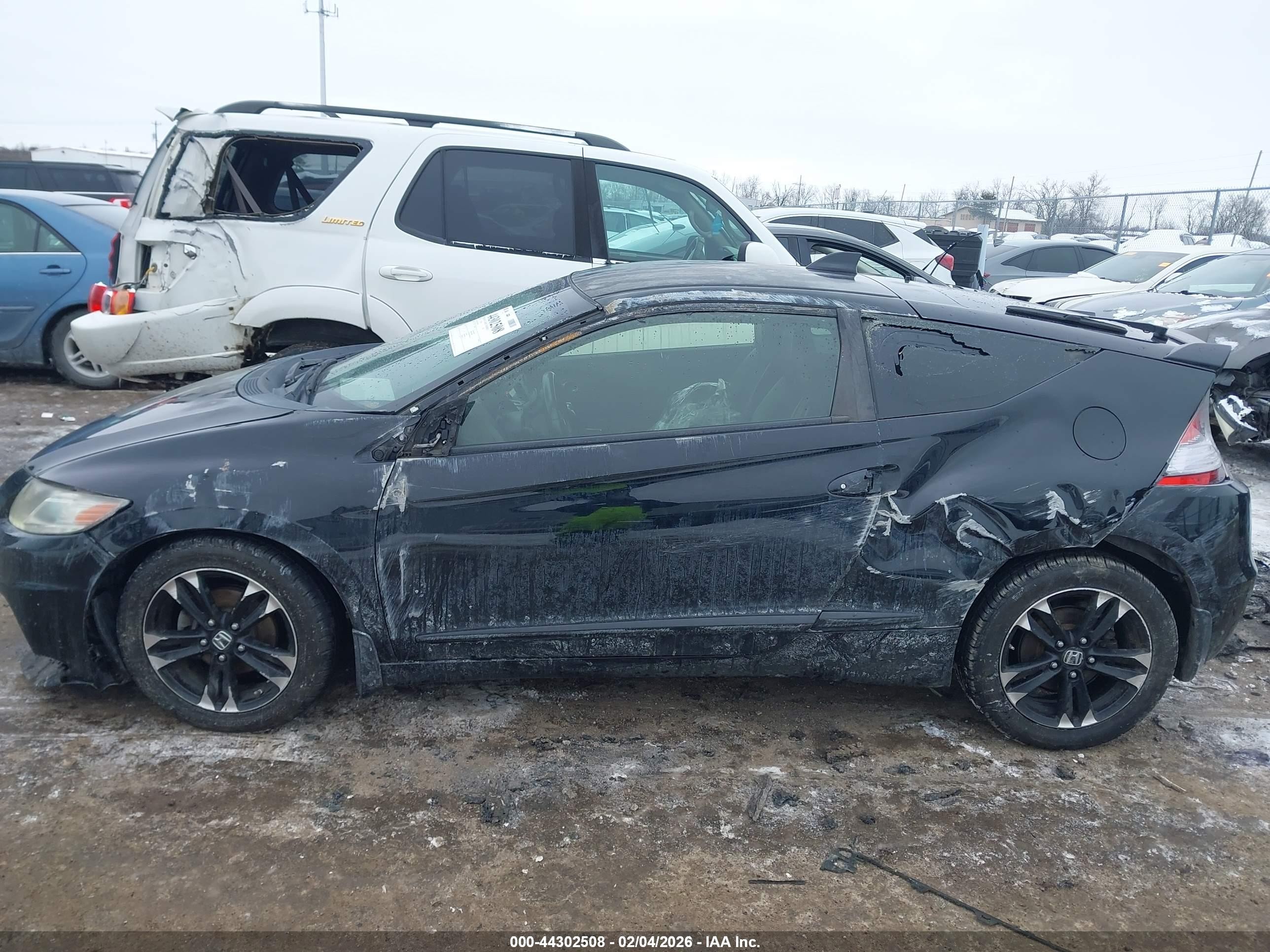 2014 Honda Cr-z Ex Black vin: JHMZF1D67ES003093
