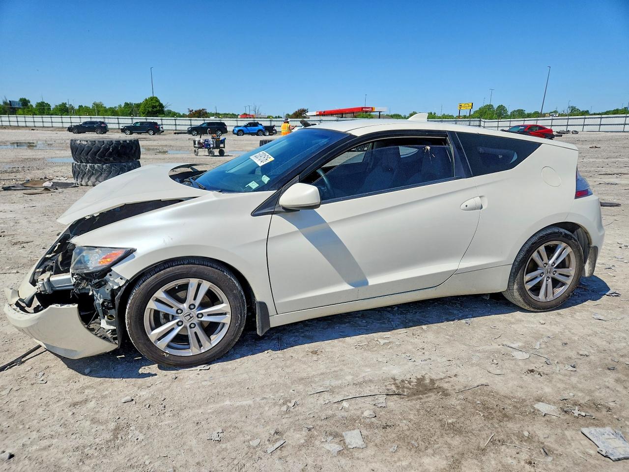 2011 Honda Cr-z Ex White vin: JHMZF1D68BS000926