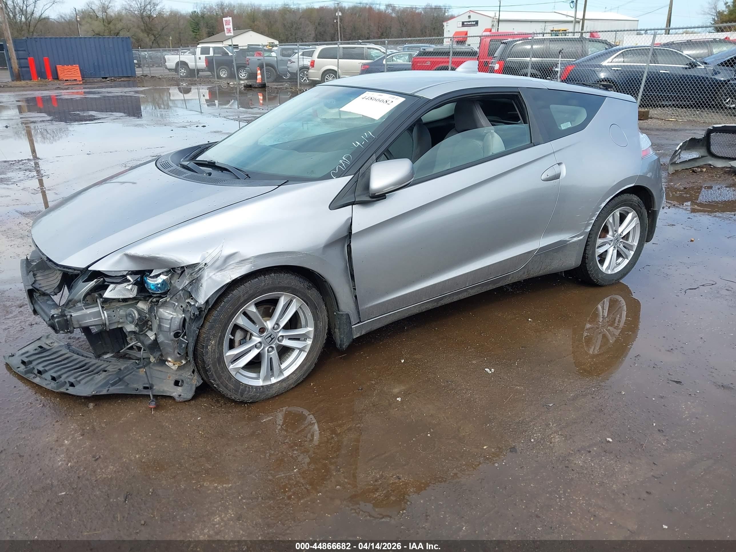 2011 Honda Cr-z Ex Gray vin: JHMZF1D68BS003387