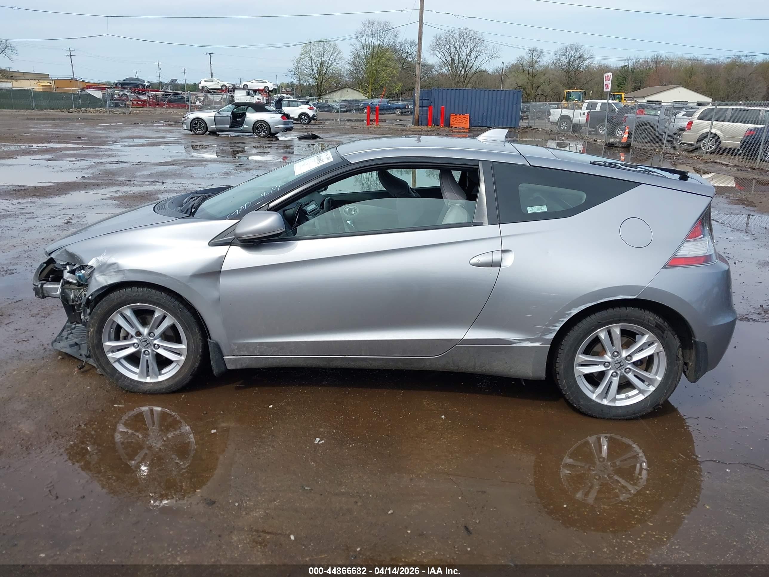 2011 Honda Cr-z Ex Gray vin: JHMZF1D68BS003387