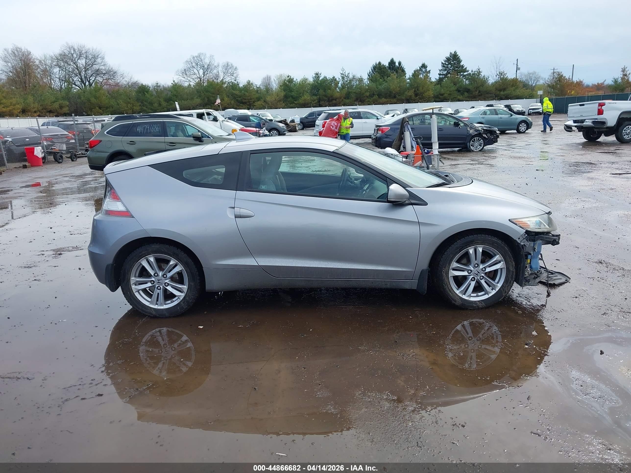 2011 Honda Cr-z Ex Gray vin: JHMZF1D68BS003387
