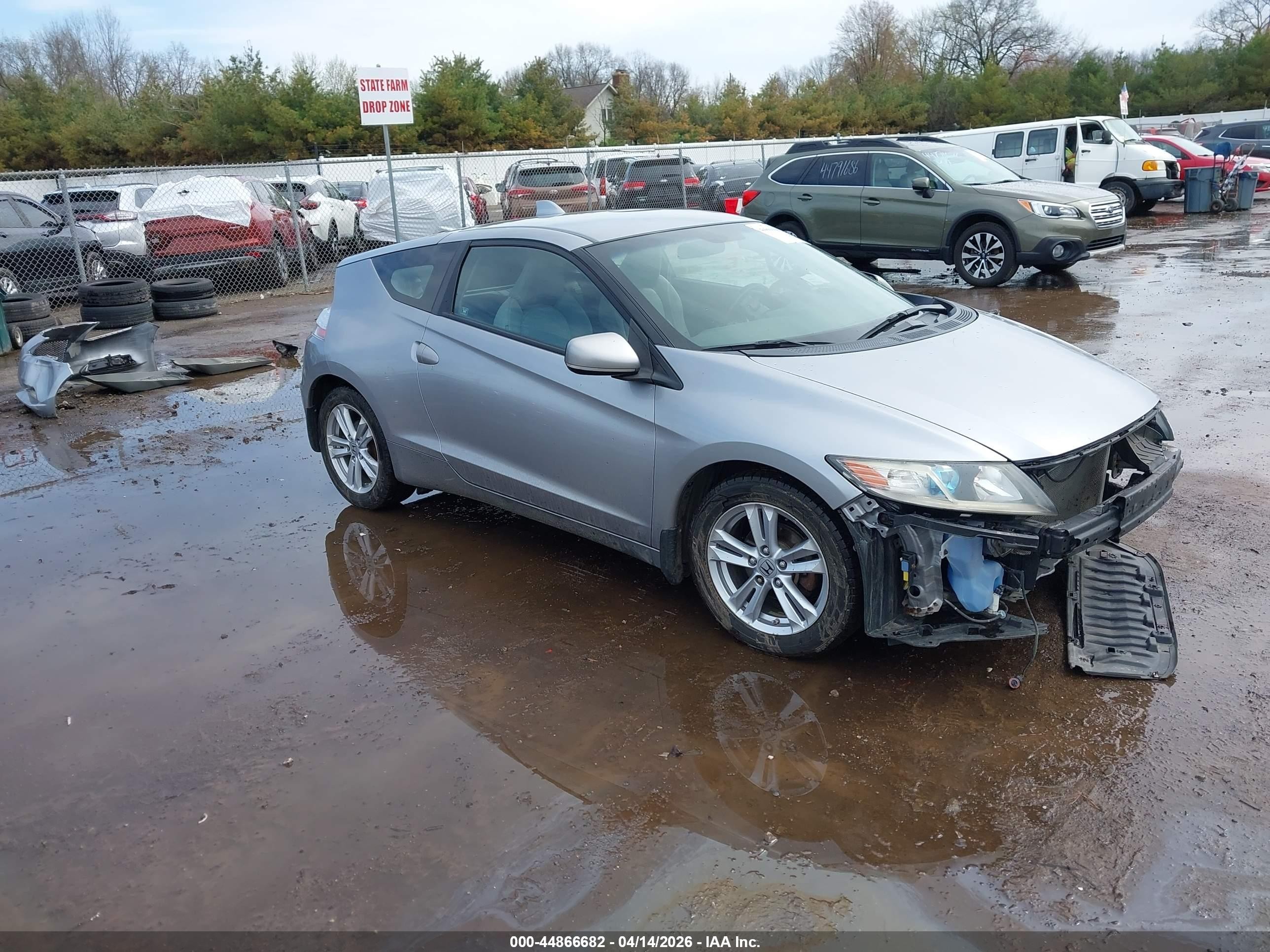 2011 Honda Cr-z Ex Серый vin: JHMZF1D68BS003387