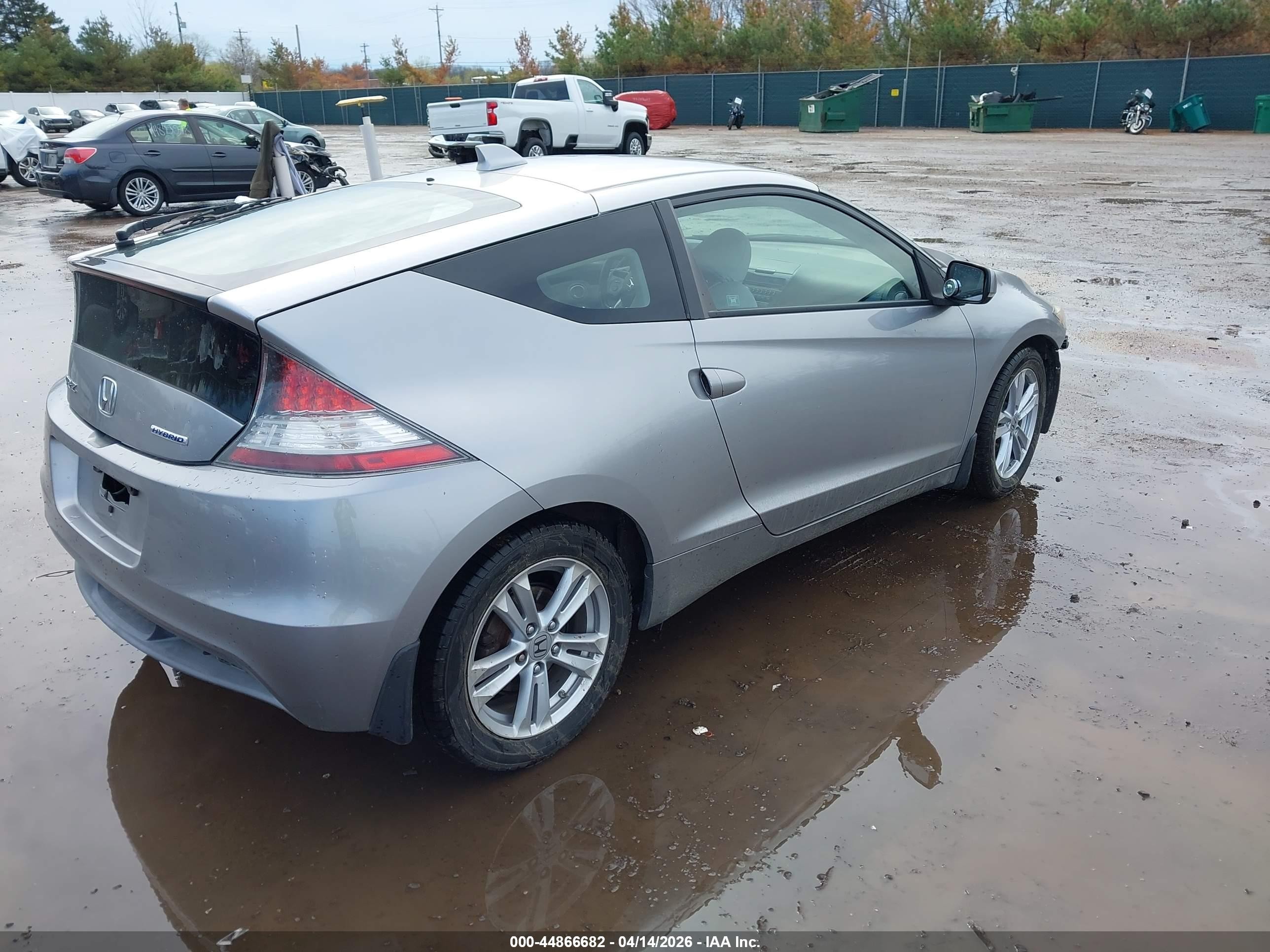 2011 Honda Cr-z Ex Gray vin: JHMZF1D68BS003387