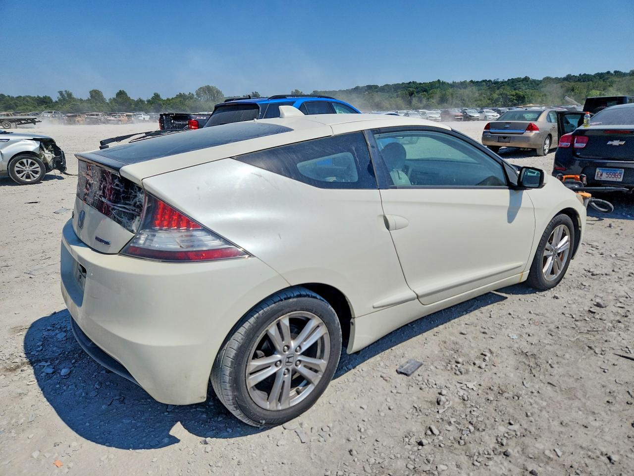 2011 Honda Cr-z Ex White vin: JHMZF1D68BS006547