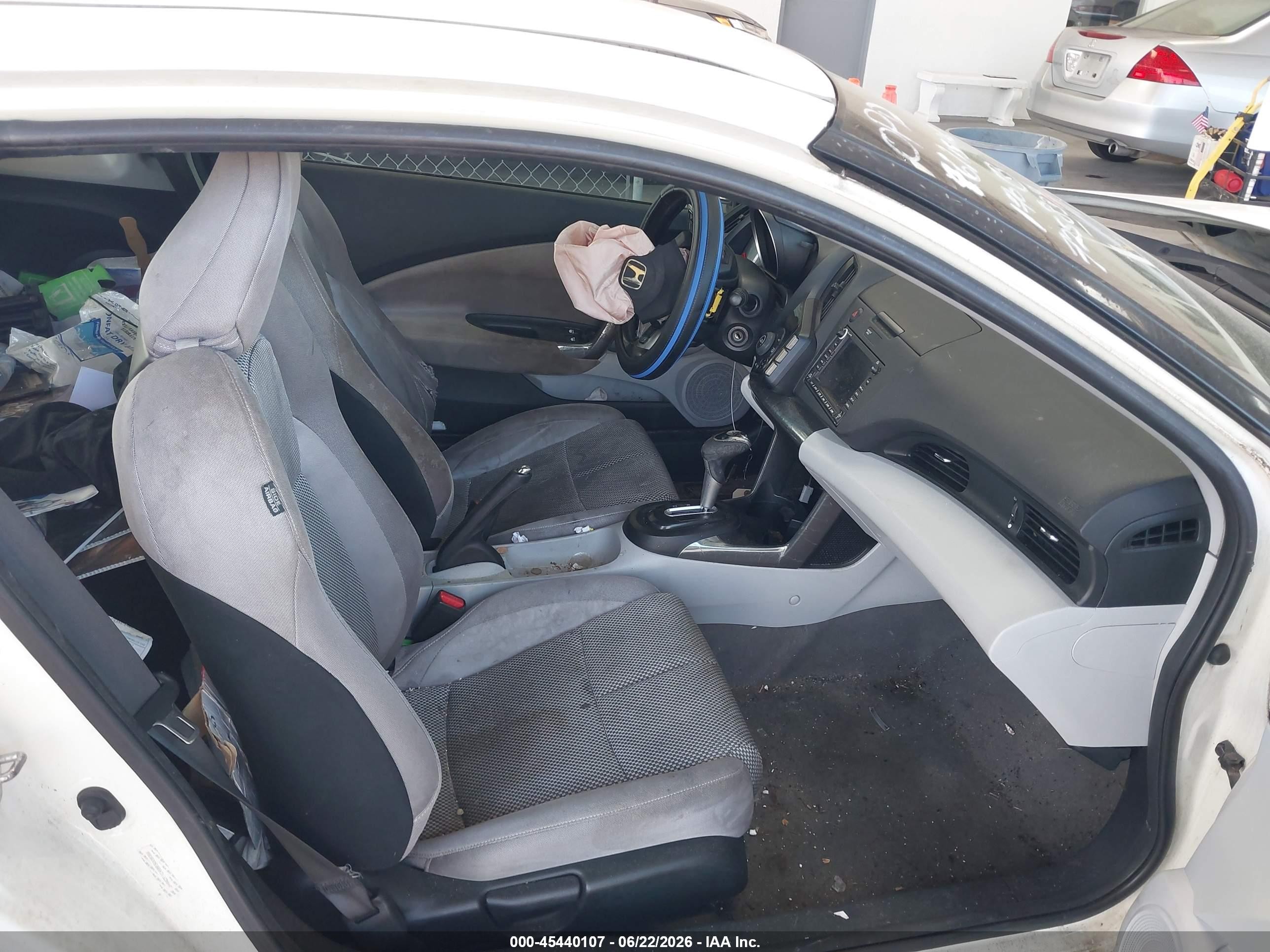 2011 Honda Cr-z Ex White vin: JHMZF1D68BS009366