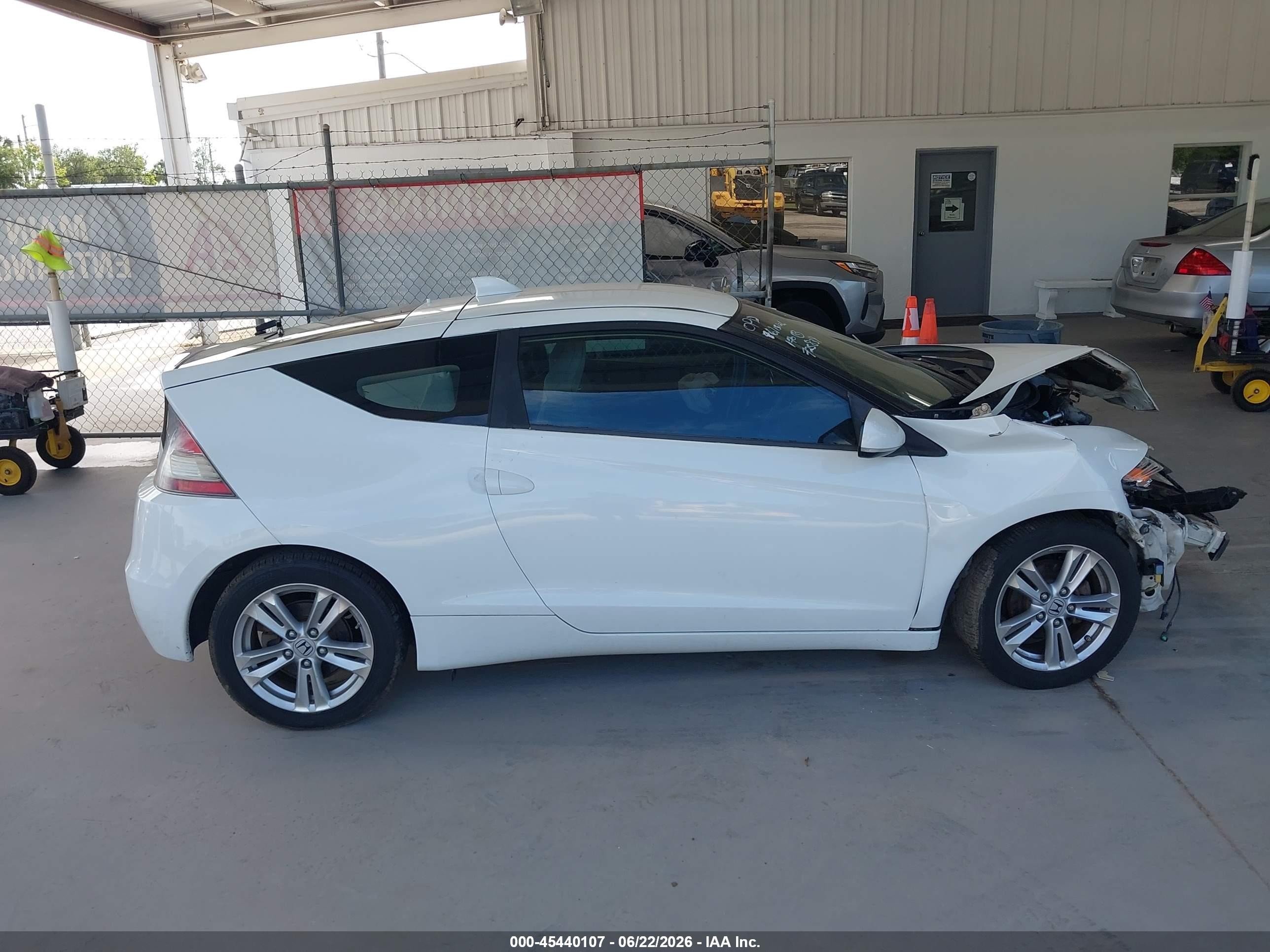 2011 Honda Cr-z Ex White vin: JHMZF1D68BS009366