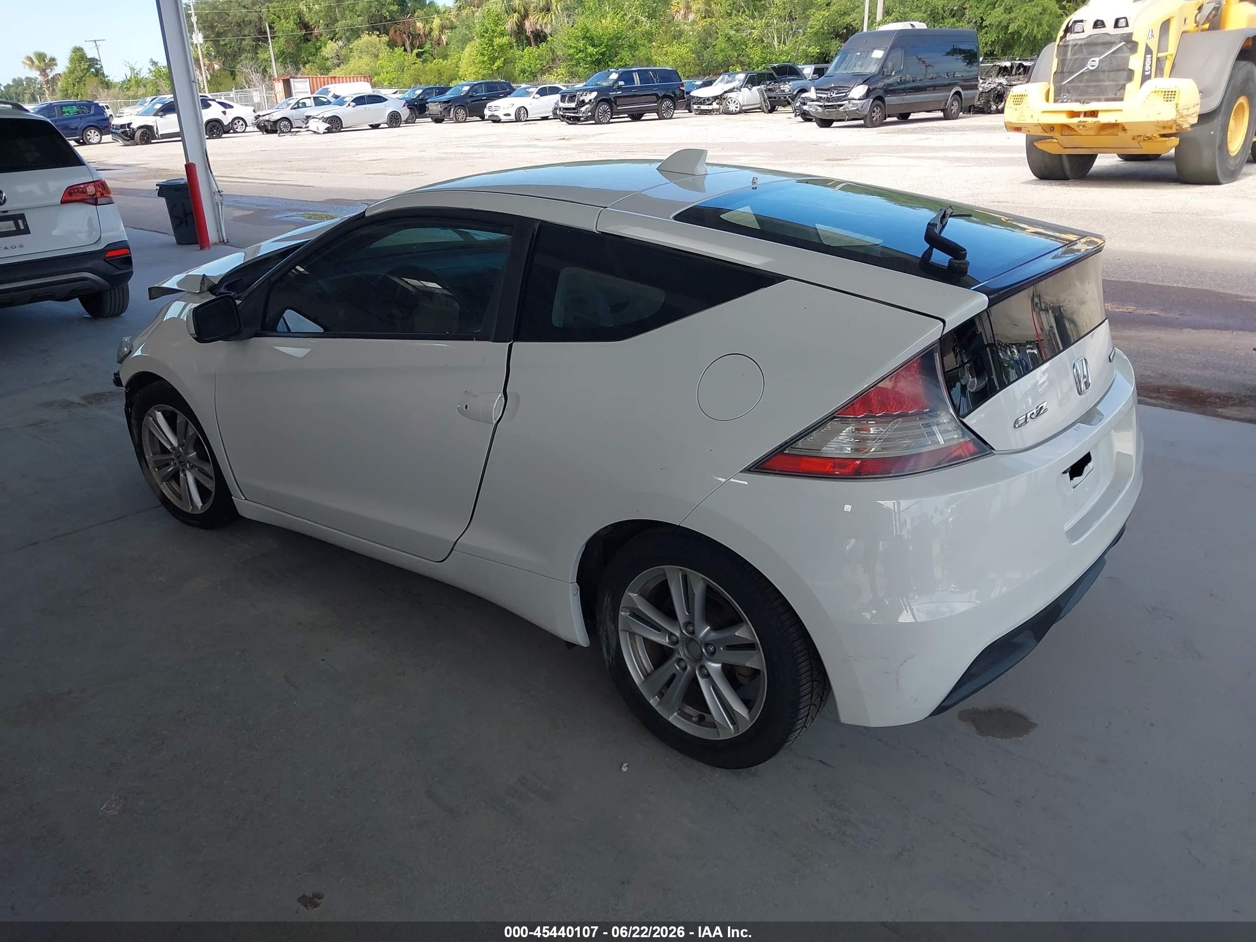2011 Honda Cr-z Ex White vin: JHMZF1D68BS009366