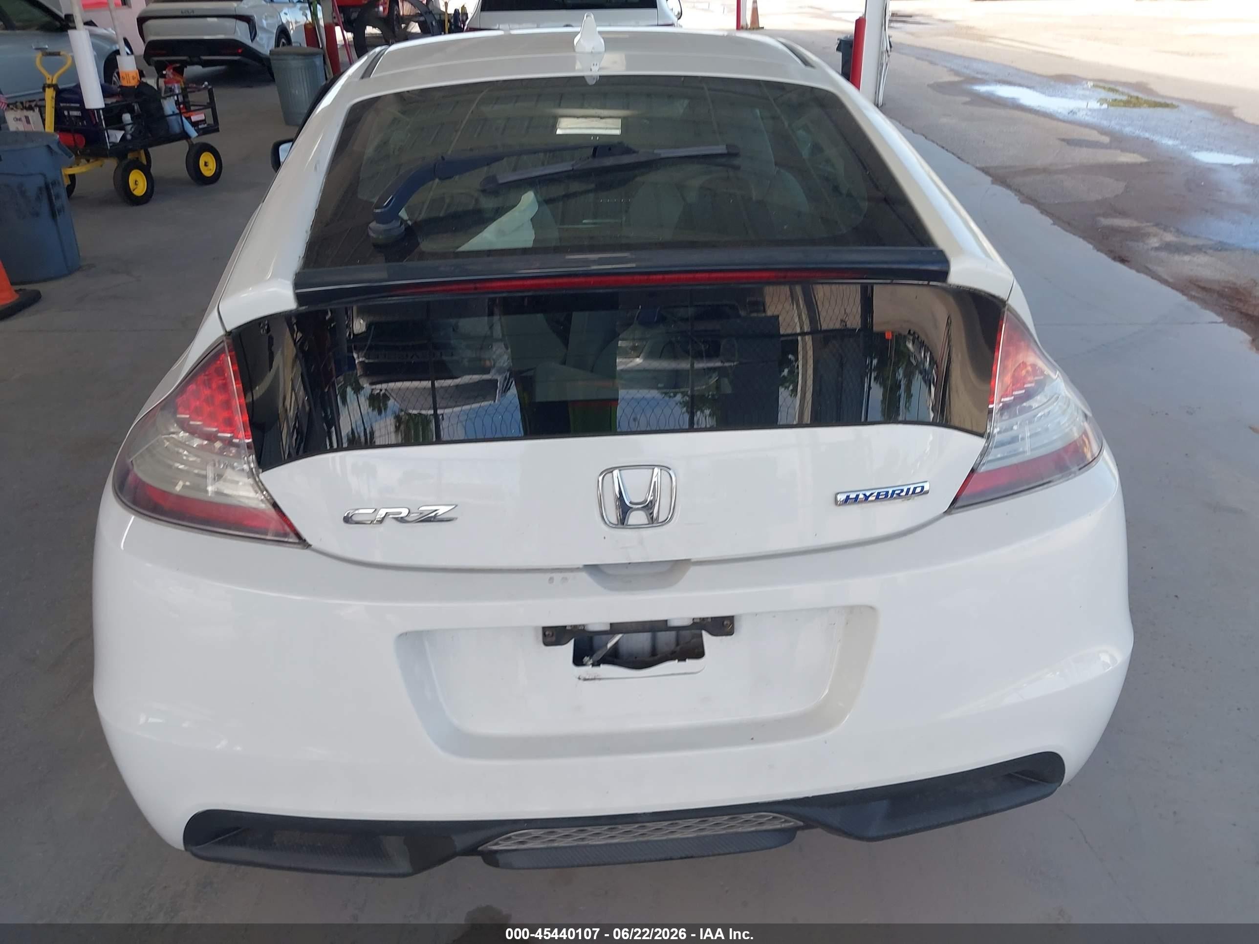2011 Honda Cr-z Ex White vin: JHMZF1D68BS009366