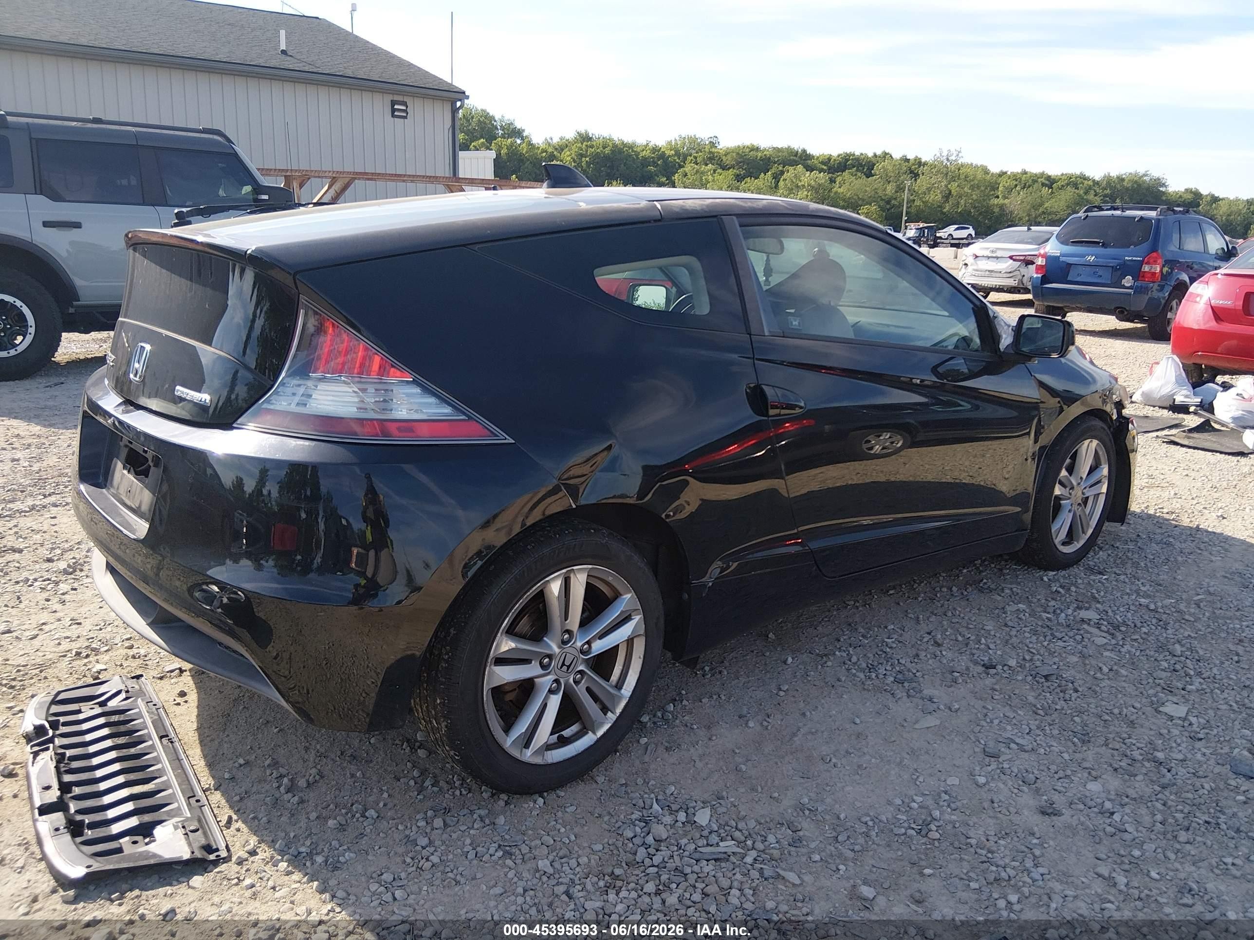 2011 Honda Cr-z Ex Черный vin: JHMZF1D68BS014258