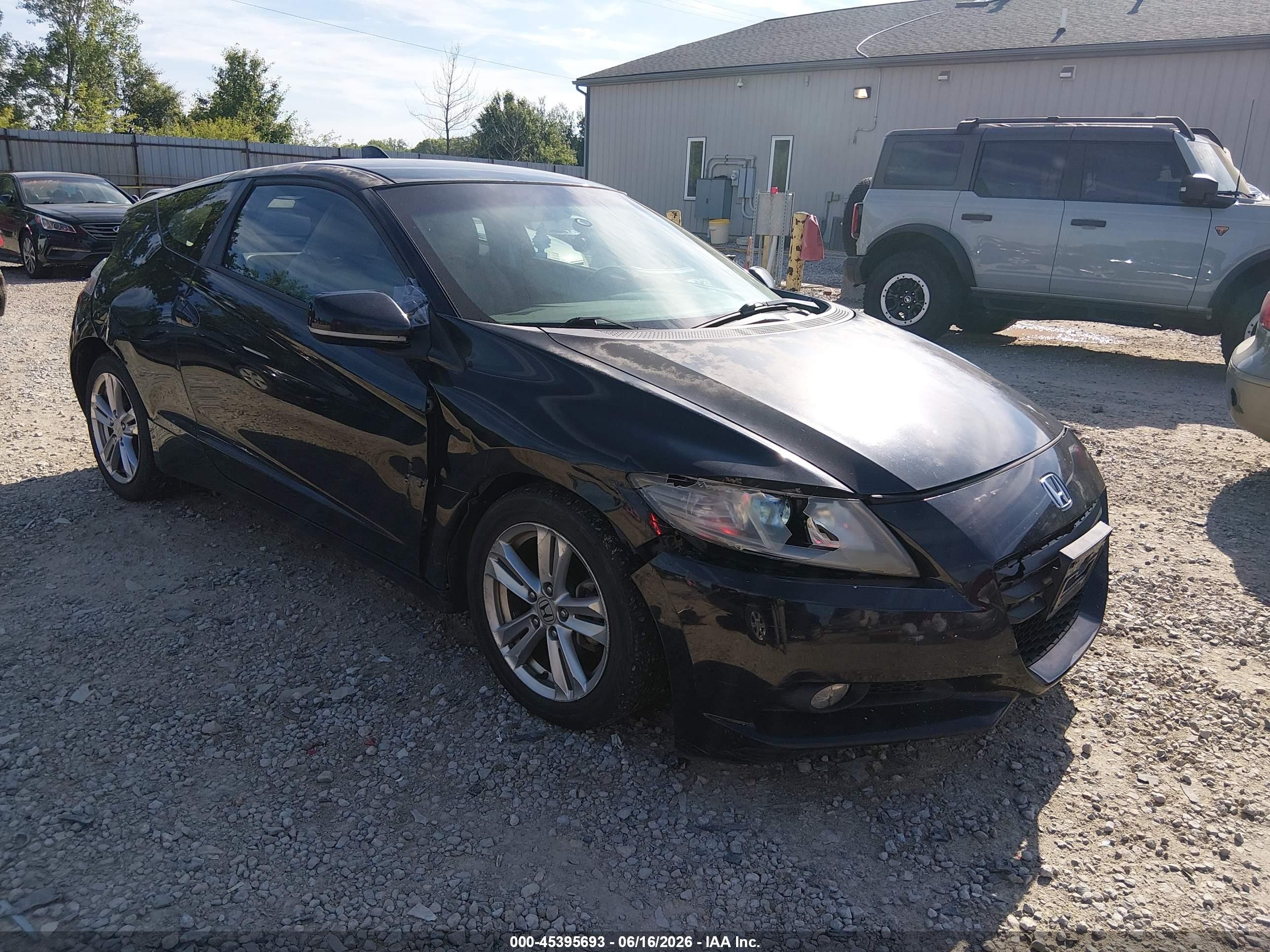2011 Honda Cr-z Ex Black vin: JHMZF1D68BS014258