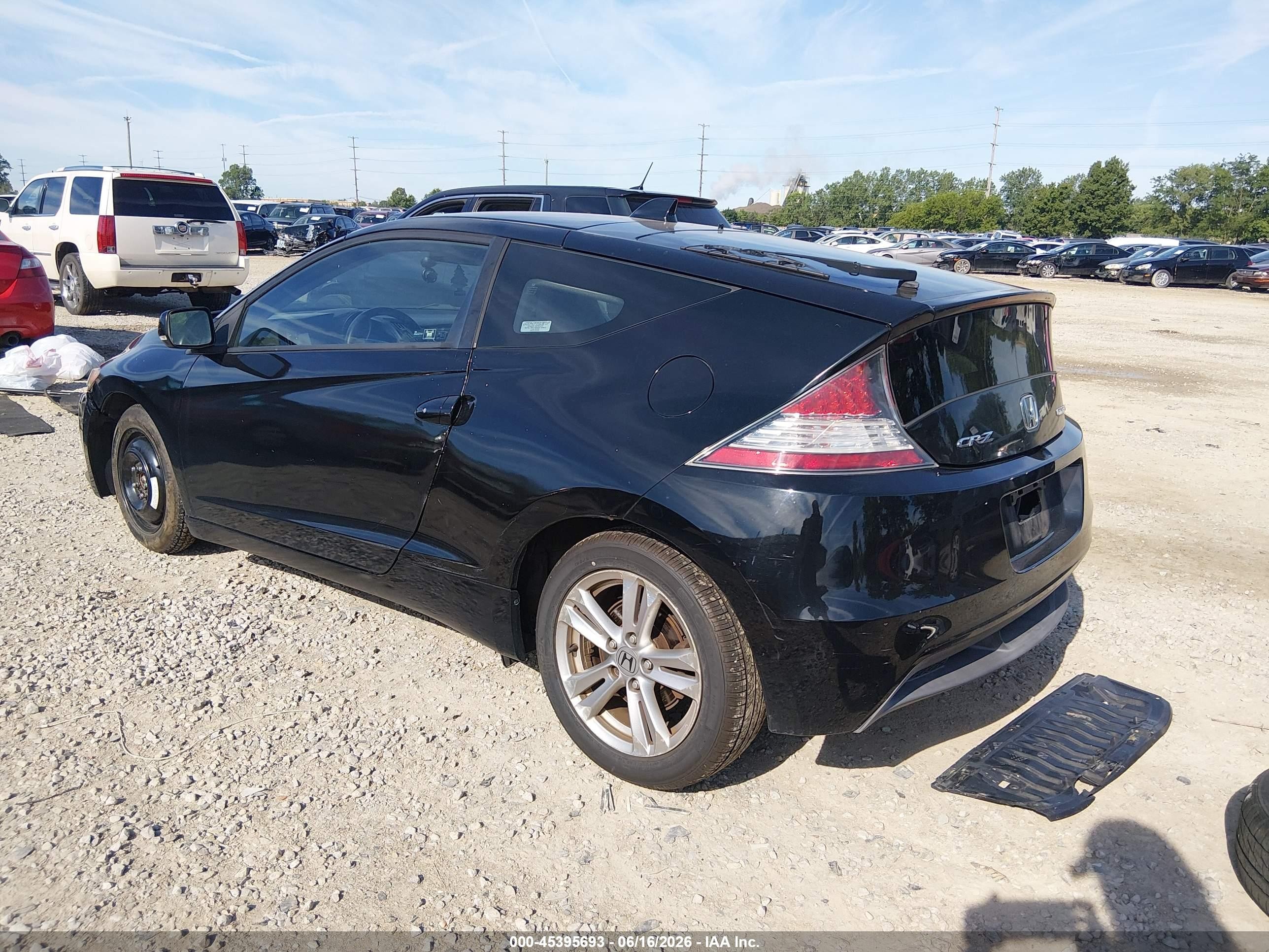 2011 Honda Cr-z Ex Черный vin: JHMZF1D68BS014258