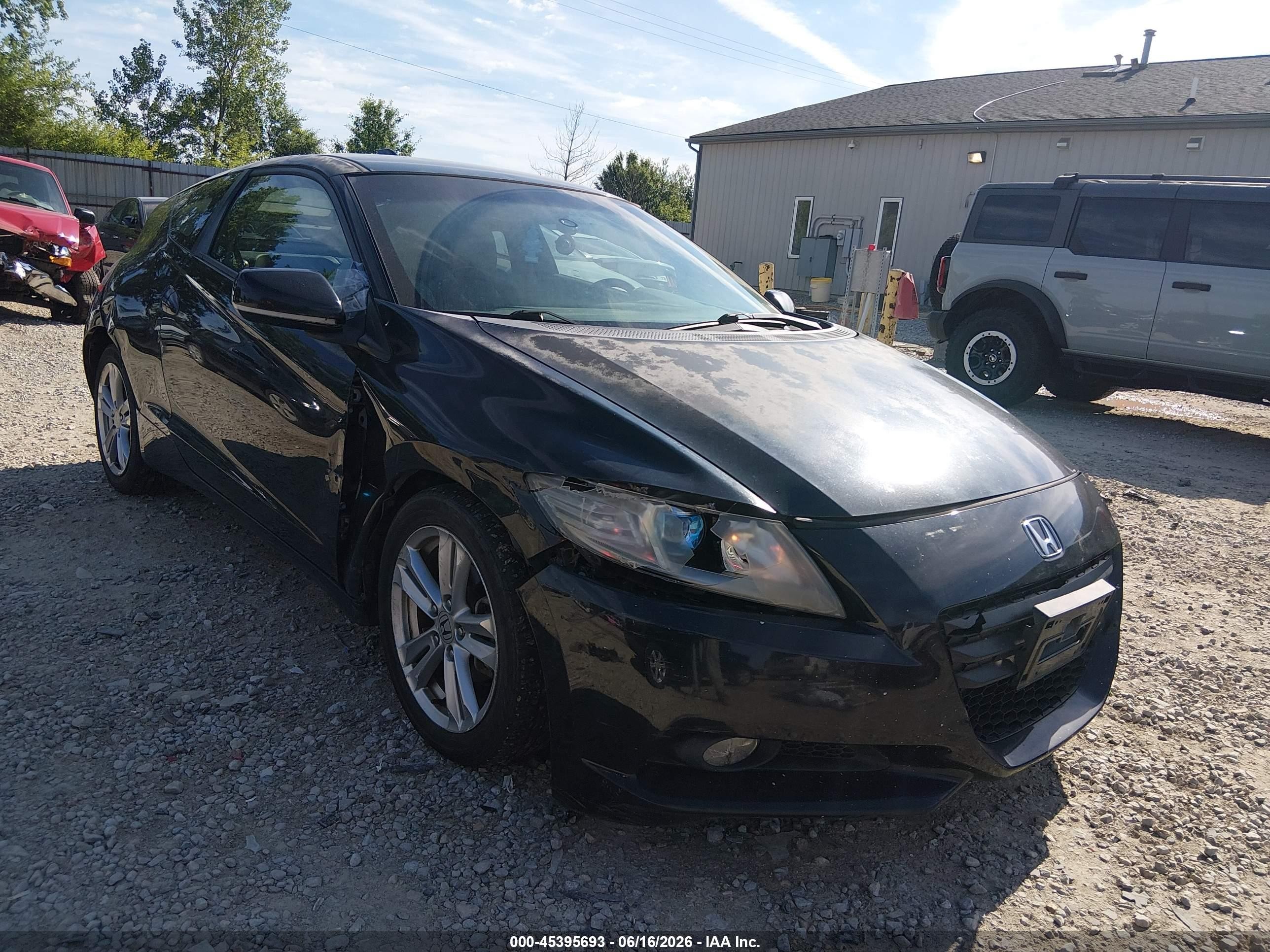 2011 Honda Cr-z Ex Черный vin: JHMZF1D68BS014258