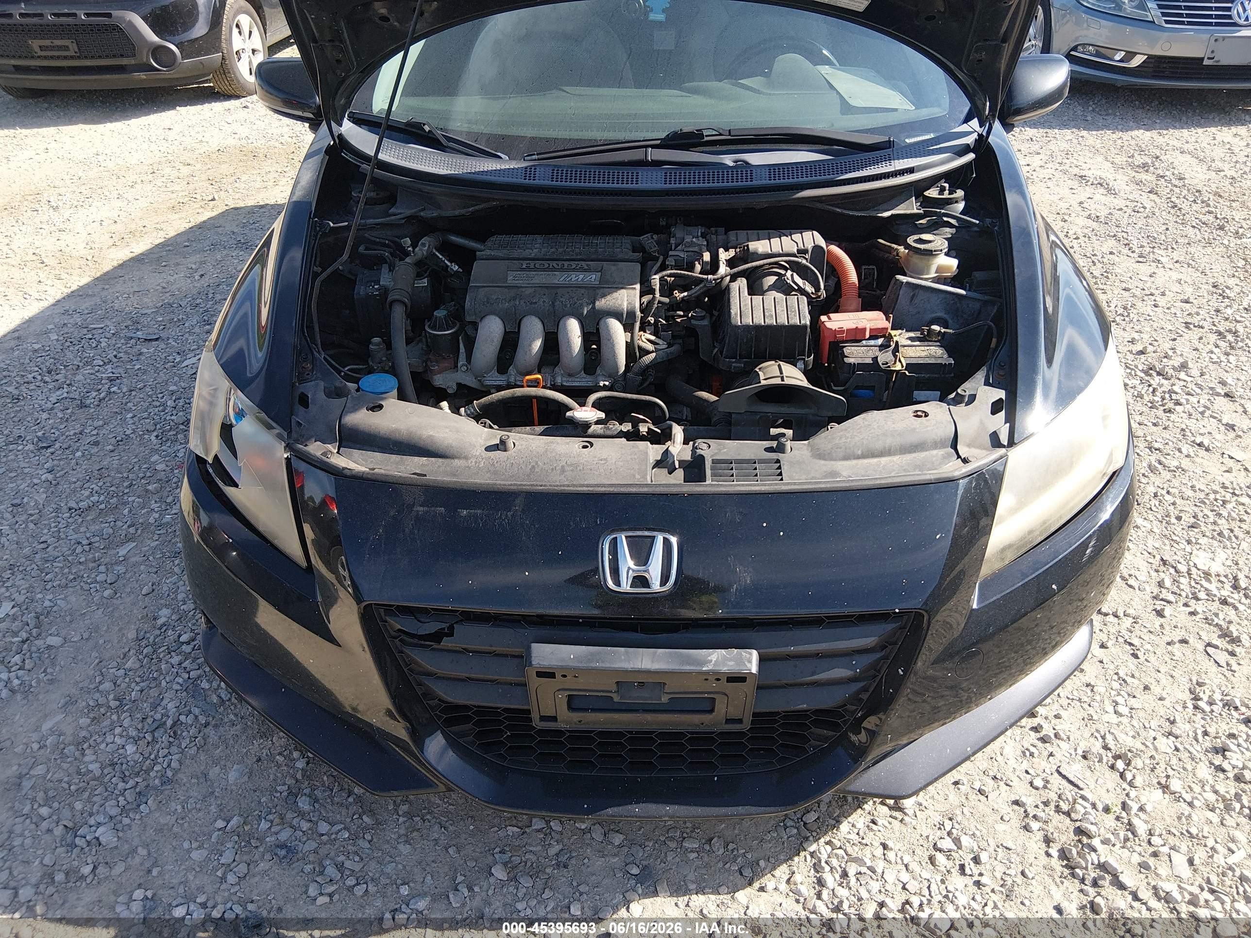 2011 Honda Cr-z Ex Черный vin: JHMZF1D68BS014258