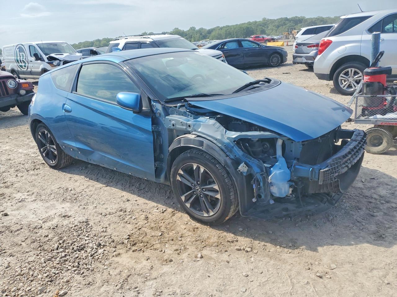 2014 Honda Cr-z Ex Blue vin: JHMZF1D68ES002874