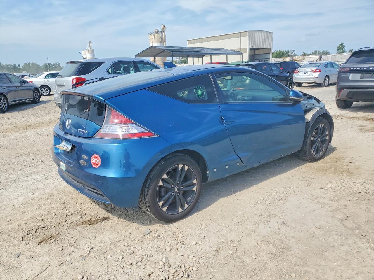 2014 Honda Cr-z Ex Blue vin: JHMZF1D68ES002874