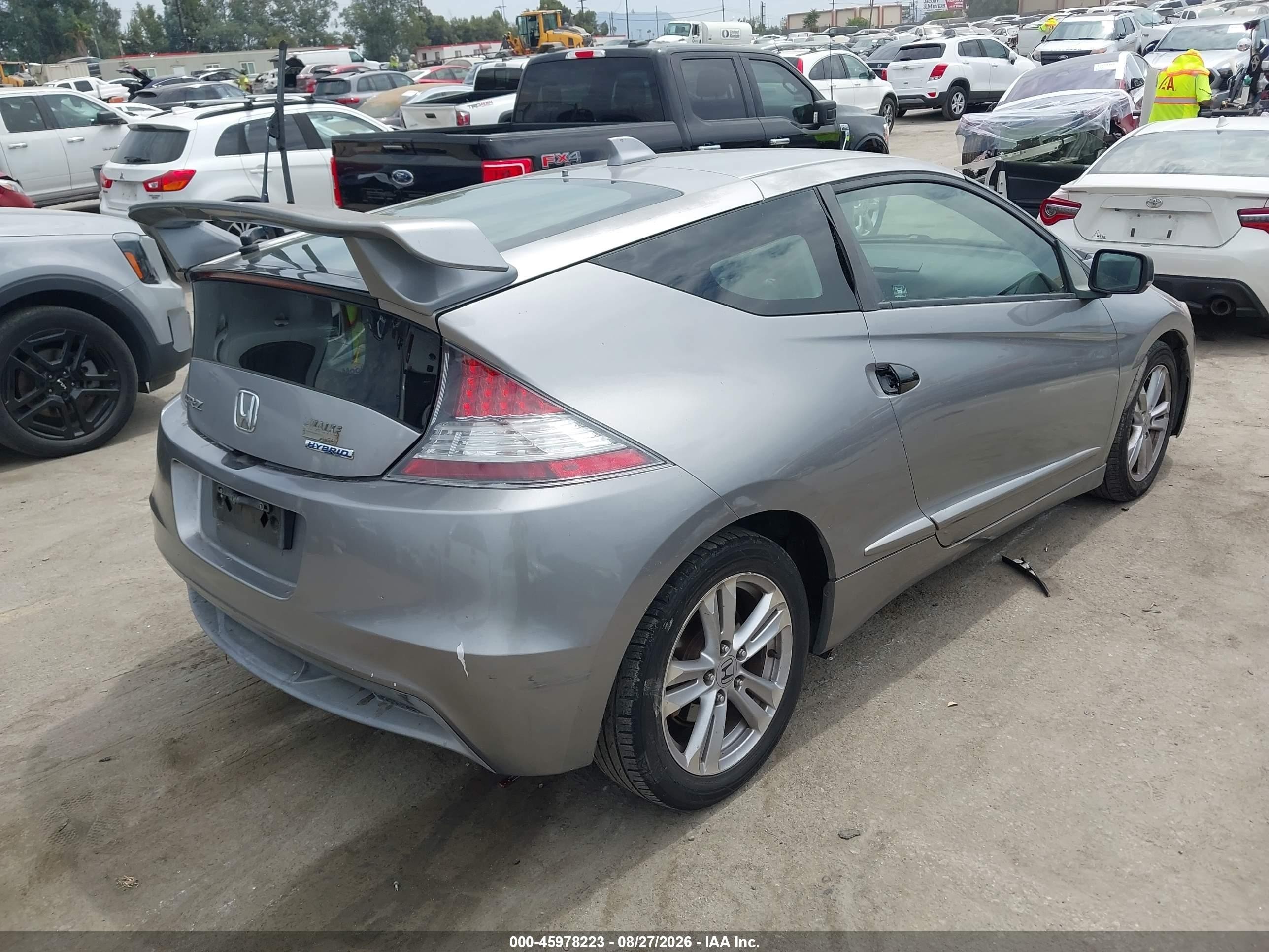2011 Honda Cr-z Ex Gray vin: JHMZF1D69BS003365