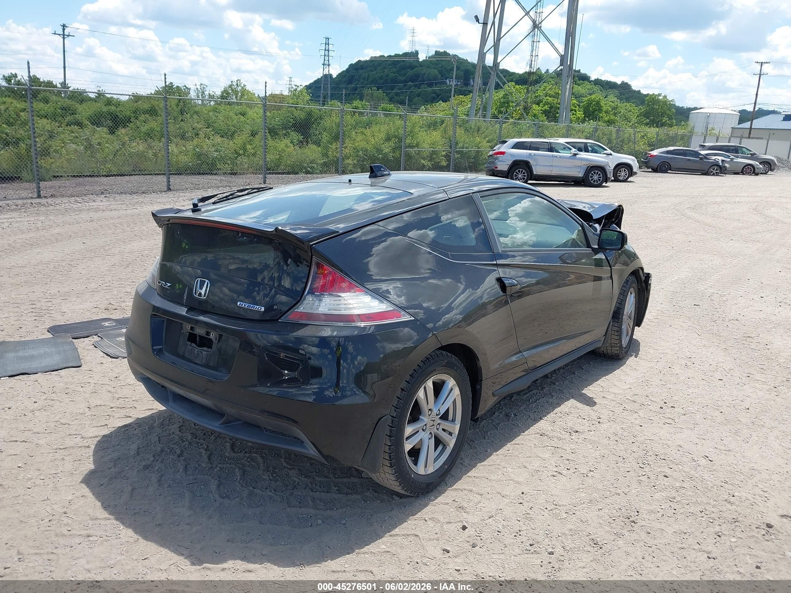 2011 Honda Cr-z Ex Black vin: JHMZF1D69BS005942