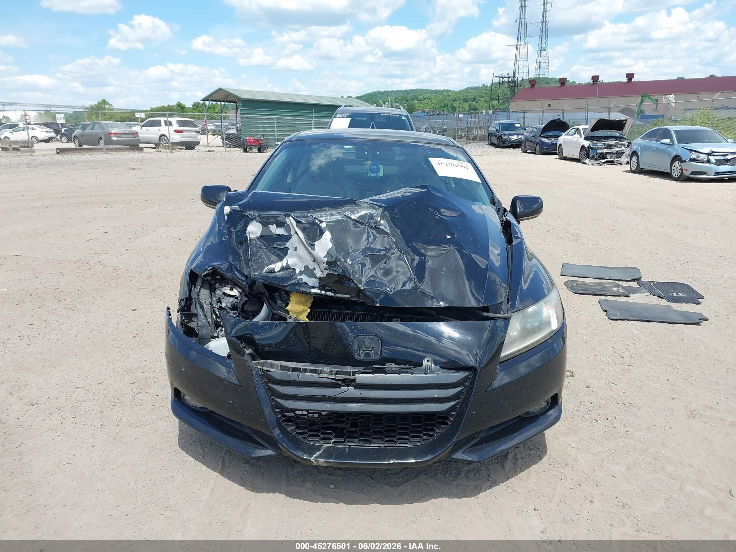 2011 Honda Cr-z Ex Black vin: JHMZF1D69BS005942