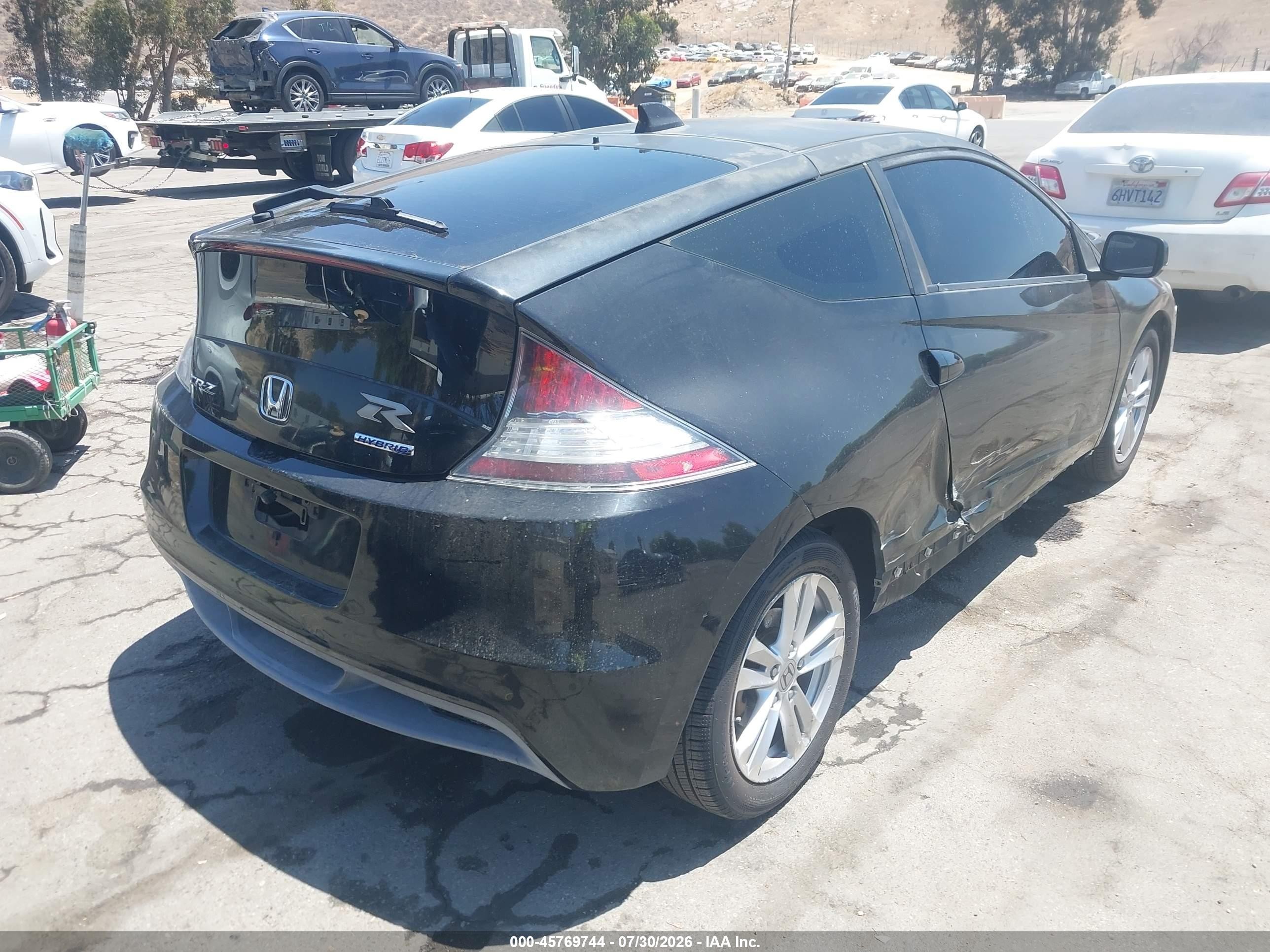 2011 Honda Cr-z Ex Черный vin: JHMZF1D69BS008629